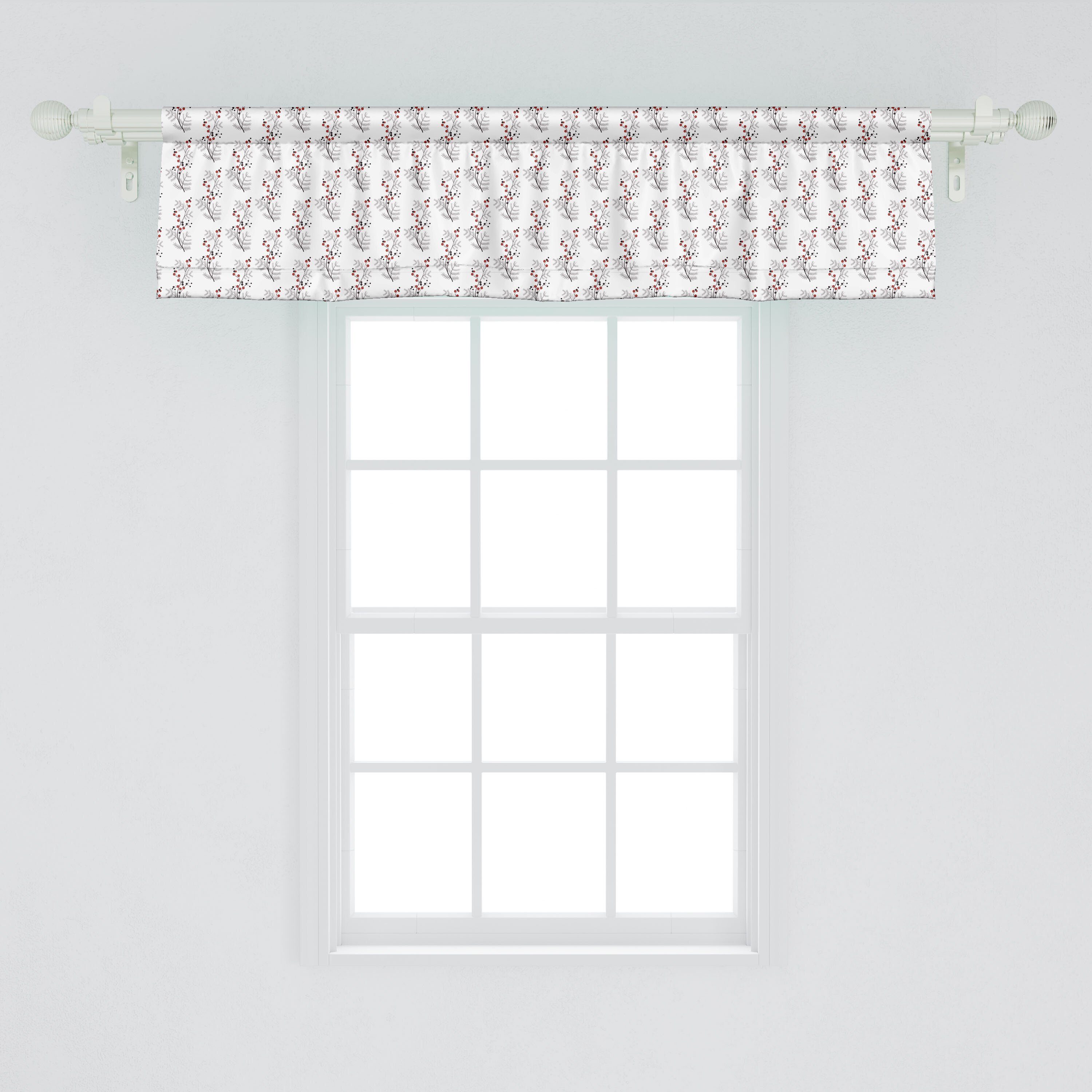 Schlafzimmer für Scheibengardine Abakuhaus, Kurvige Dekor Vorhang mit Microfaser, Gepunktete Küche Stangentasche, Branchen Blume Volant