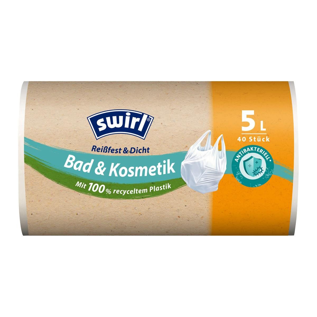 Swirl Müllbeutel Swirl Tragegriff Müllbeutel 5L (40 stk./ Rolle)