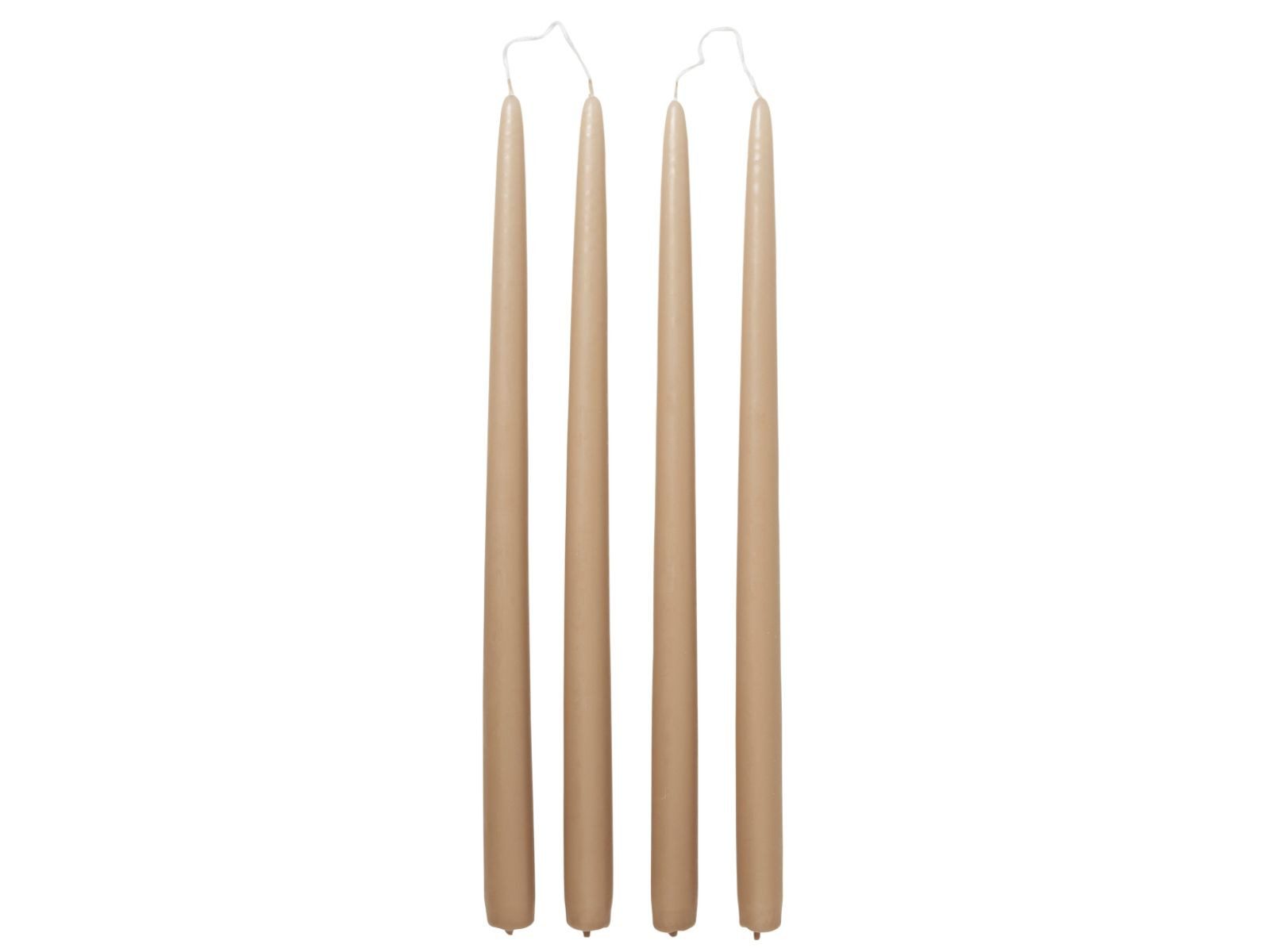 Broste Copenhagen Duftkerze Smooth getauchte Kerze walnut 38cm 4er Set, Smooth Getauchte kerze