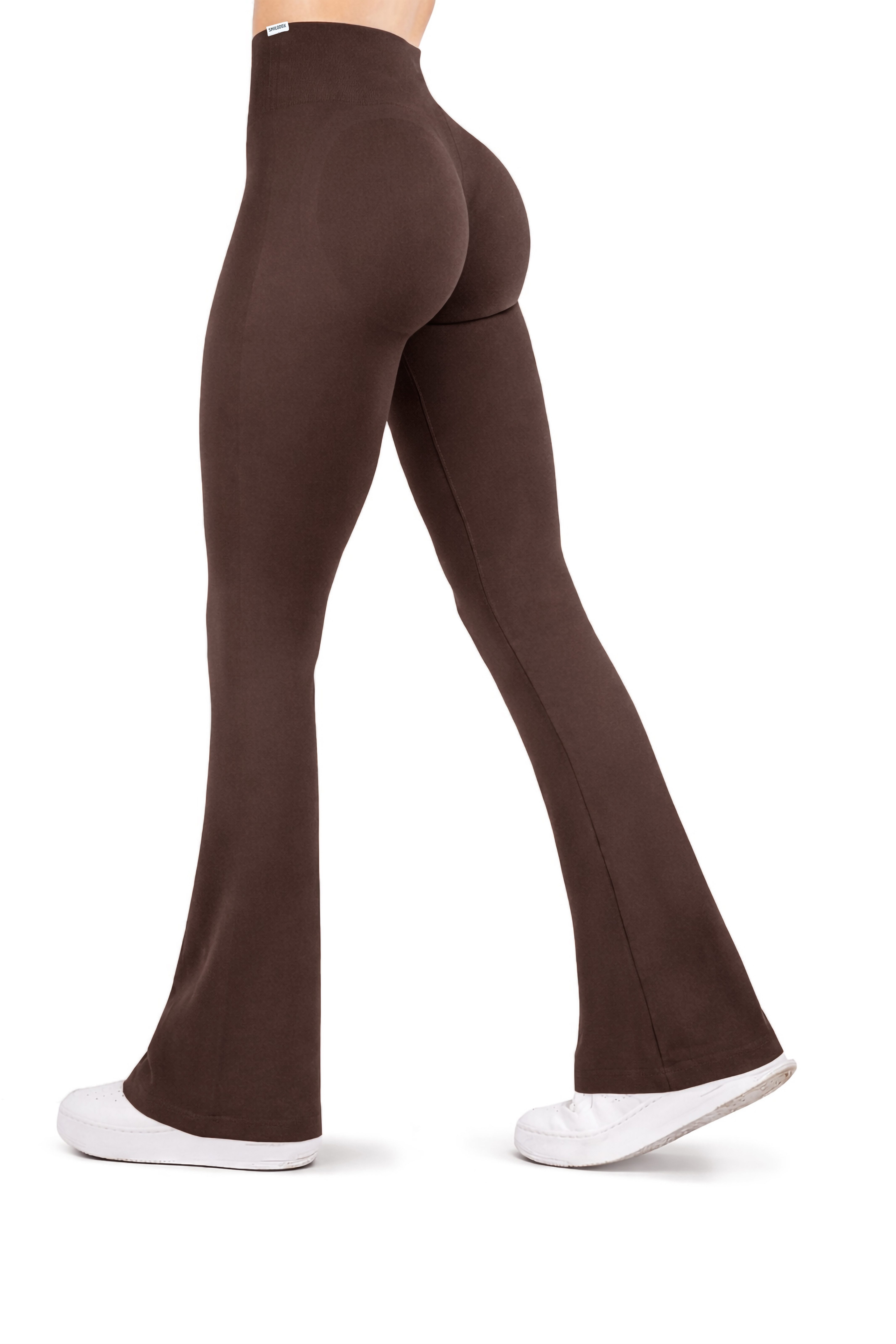 Smilodox Schlaghose Aylin Scrunch, Leggings mit Booty Push Effekt, Gym, Yoga & Freizeit Scrunch Naht, Booty Push, Weites Bein, Elastisch, High Waist