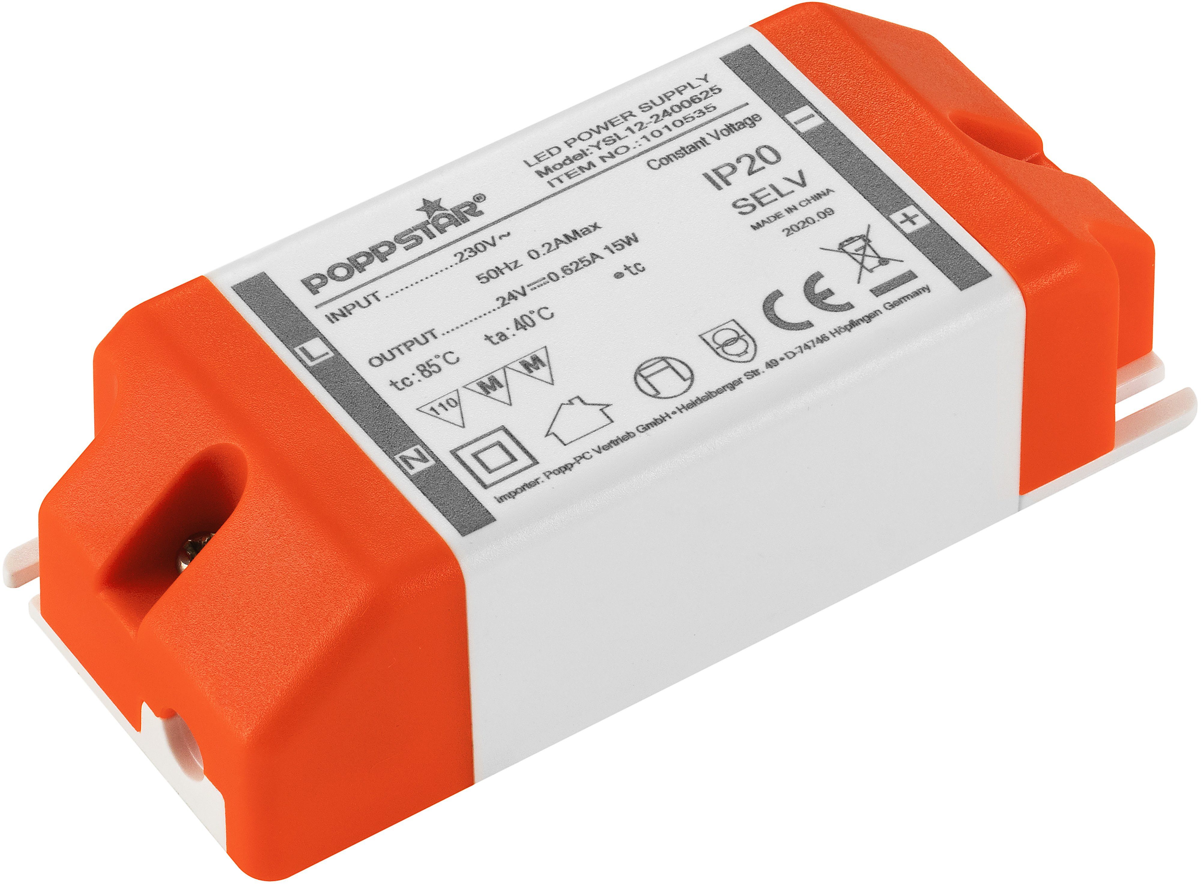 LED Transformator 230V AC / 24V DC 0,625A LED Trafo