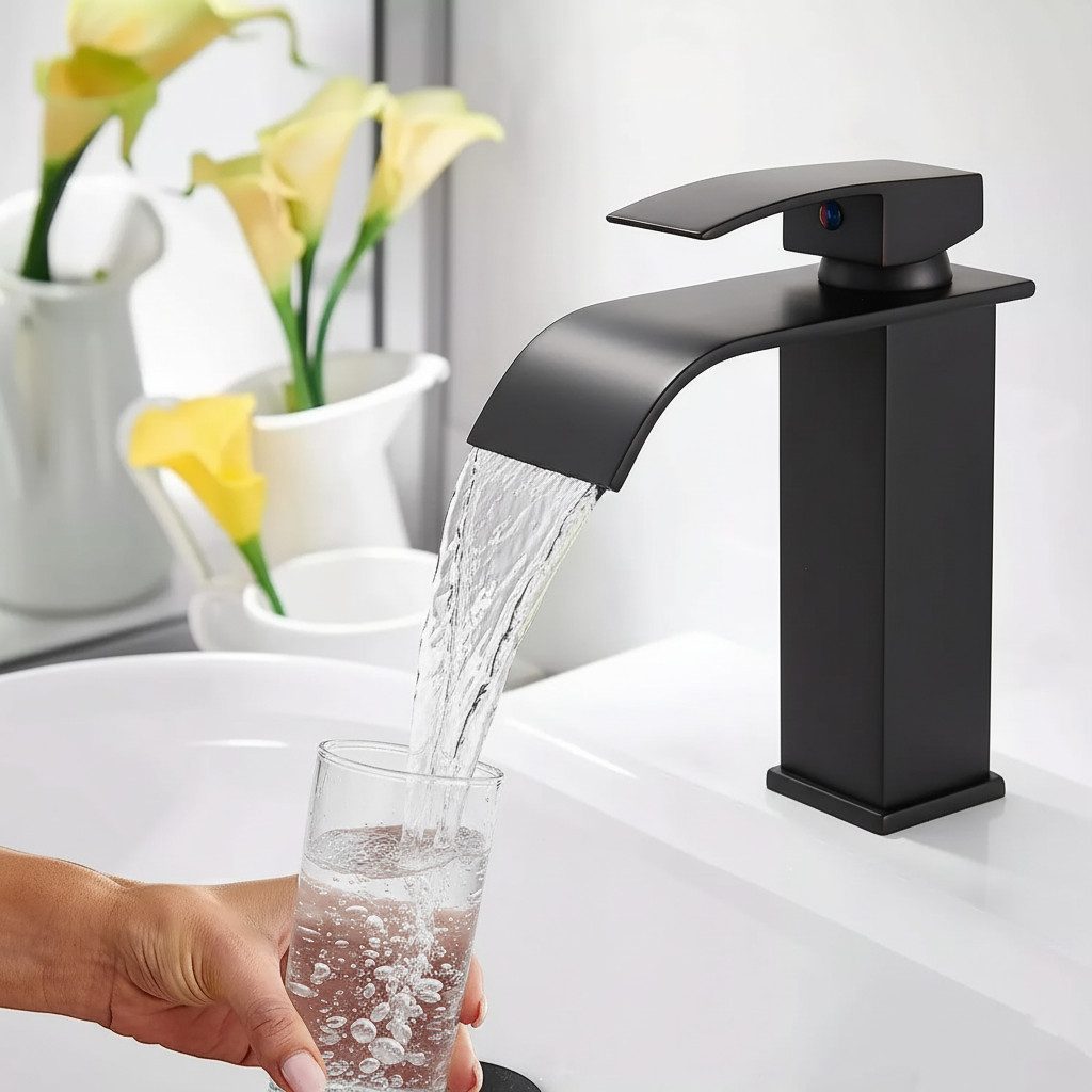 Faizee Home Badarmatur Wasserfall Waschtischarmatur Badarmatur Wasserhahn E günstig online kaufen
