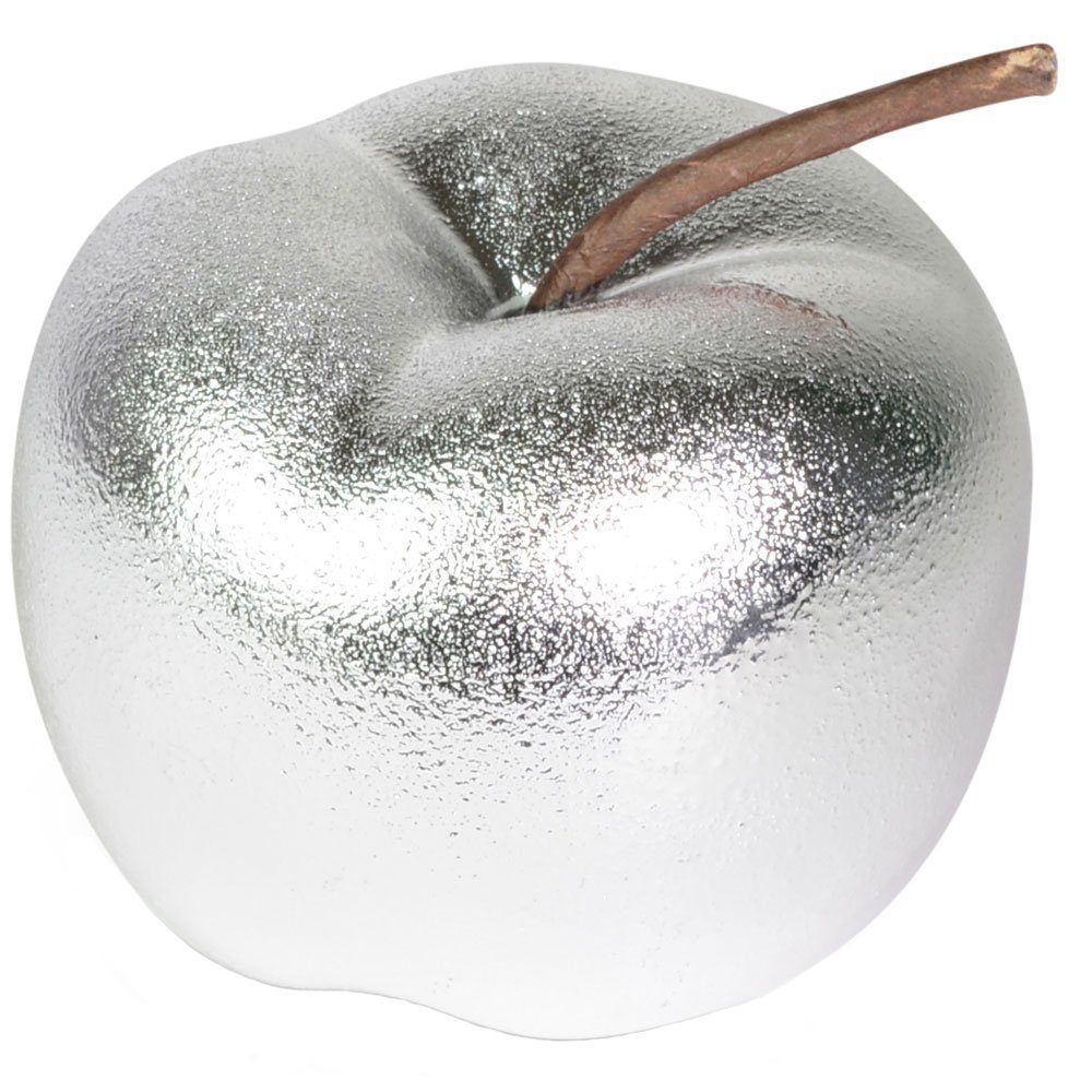 Dekofigur Silberner Apfel "Dolomit" - Tischdekoration