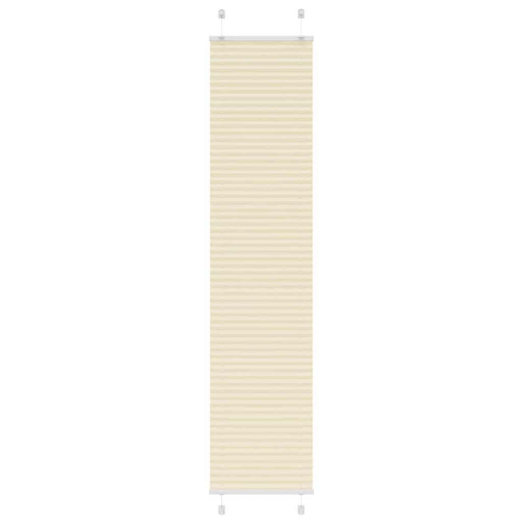 vidaXL Jalousie 50 x 200 cm Plissee Creme 50x200 cm Stoffbreite 49,4 cm Polyester