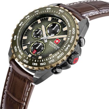 Swiss Military Hanowa Chronograph STONE MARTEN, SMWGC0001840, Quarzuhr, Armbanduhr, Herren, Schweizer Uhr, Swiss Made, Stoppfunktion