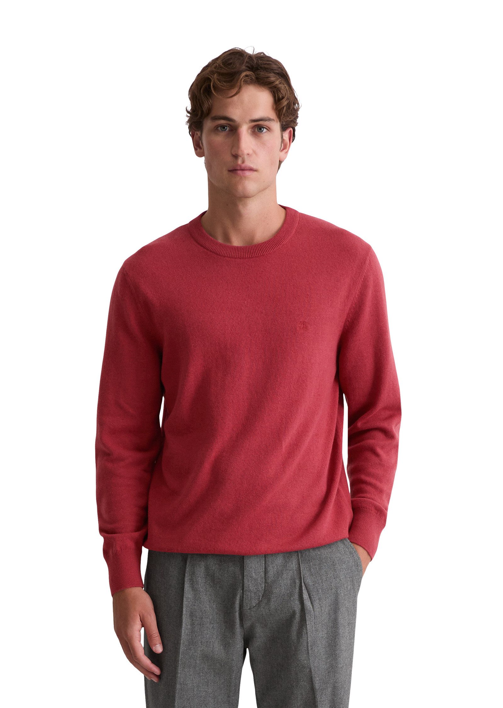 Marc O'Polo Strickpullover aus softem Bio-Bauwoll-Schurwoll-Mix günstig online kaufen