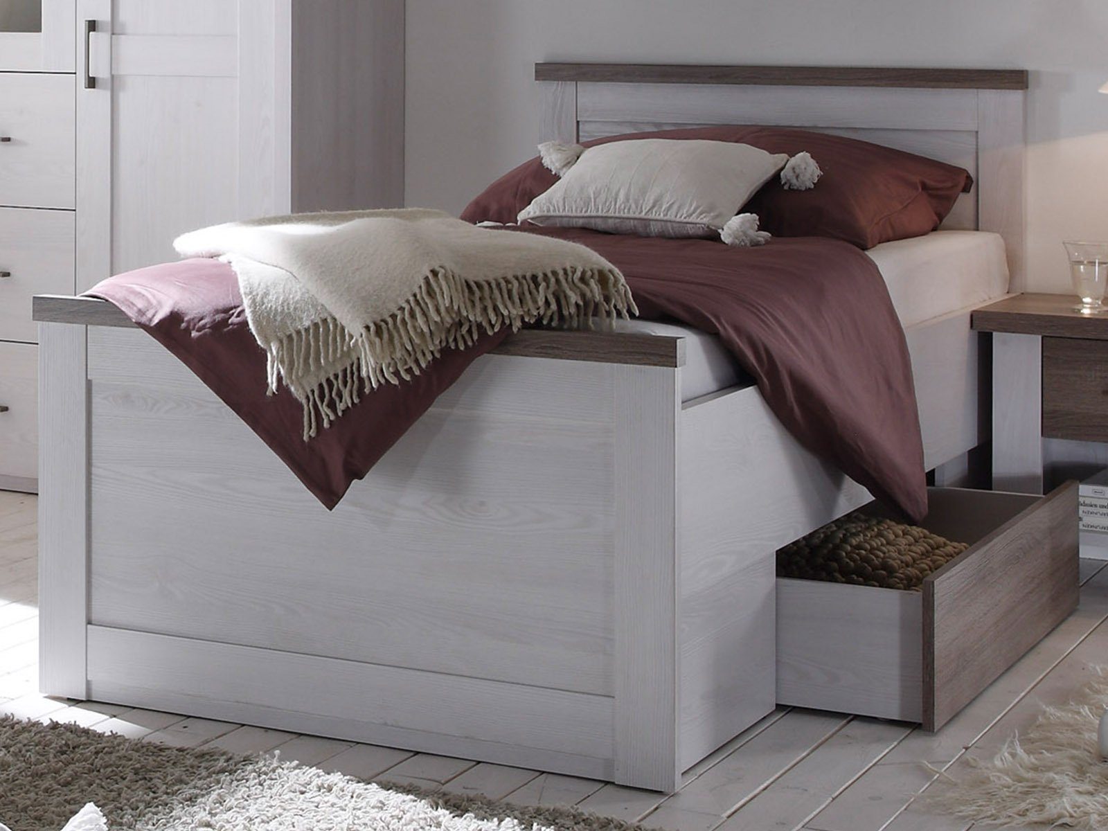 möbelando Bett Lebbie, 106 x 91 günstig online kaufen