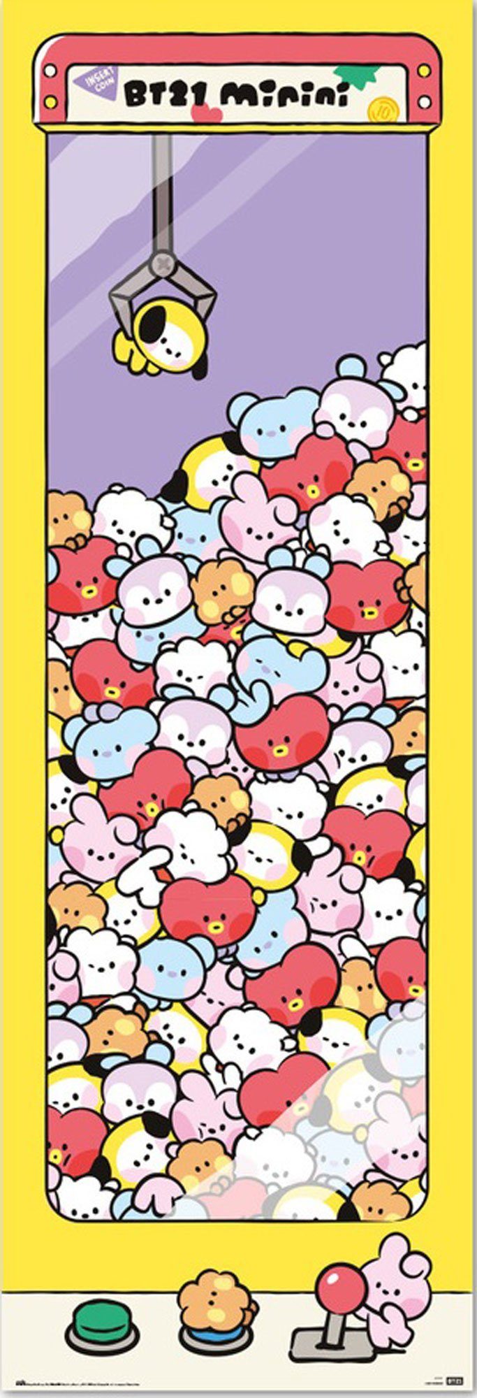 Poster BT21 - Türposter - Arcade Machine + Zusatzartikel