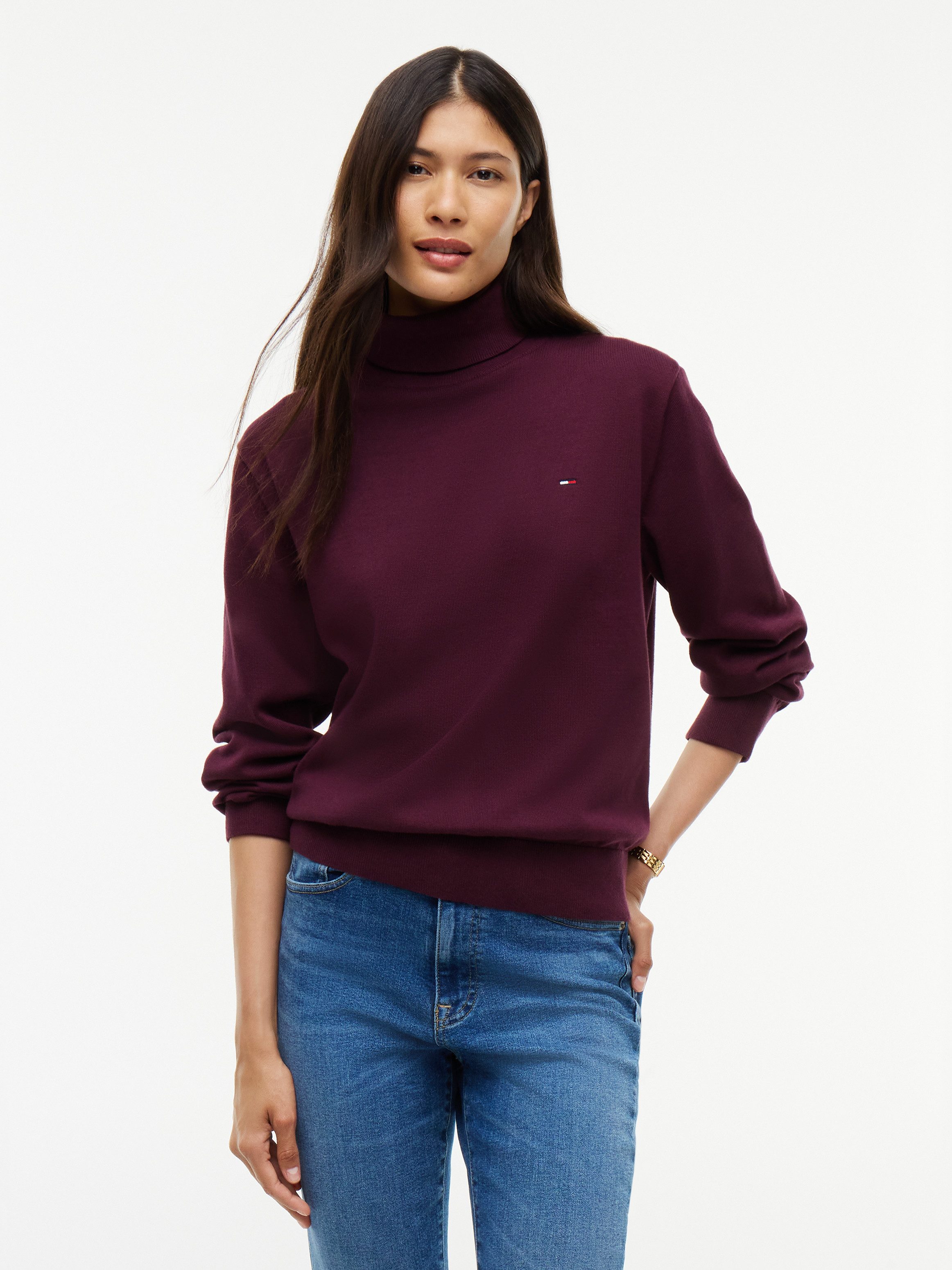 Tommy Jeans Rollkragenpullover TJW ESSENTIAL TRTLNK SWEATER Baumwolle