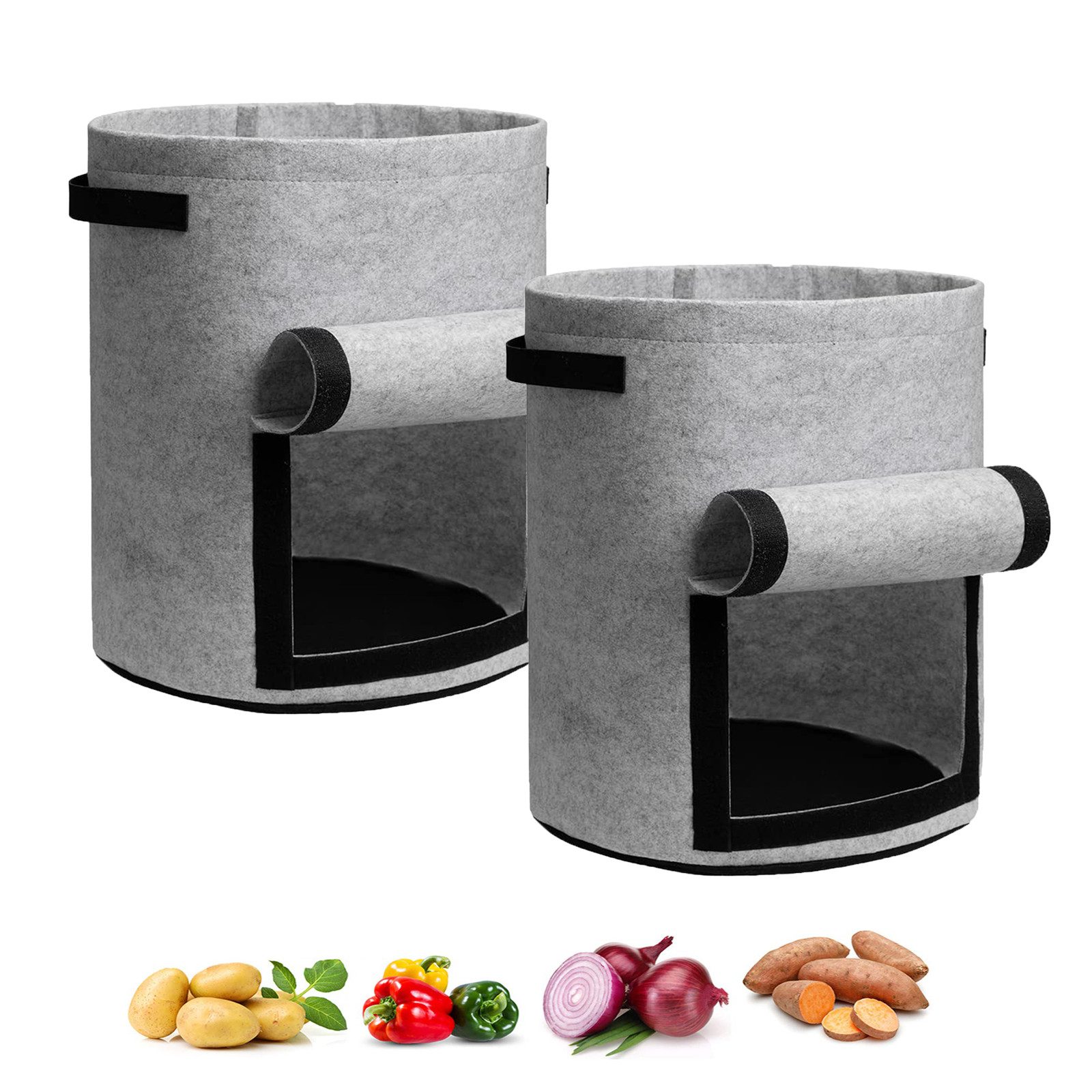 Jibenhome Blumentopf Kartoffel-Pflanzsack, Pflanzbeutel mit Klappe, günstig online kaufen