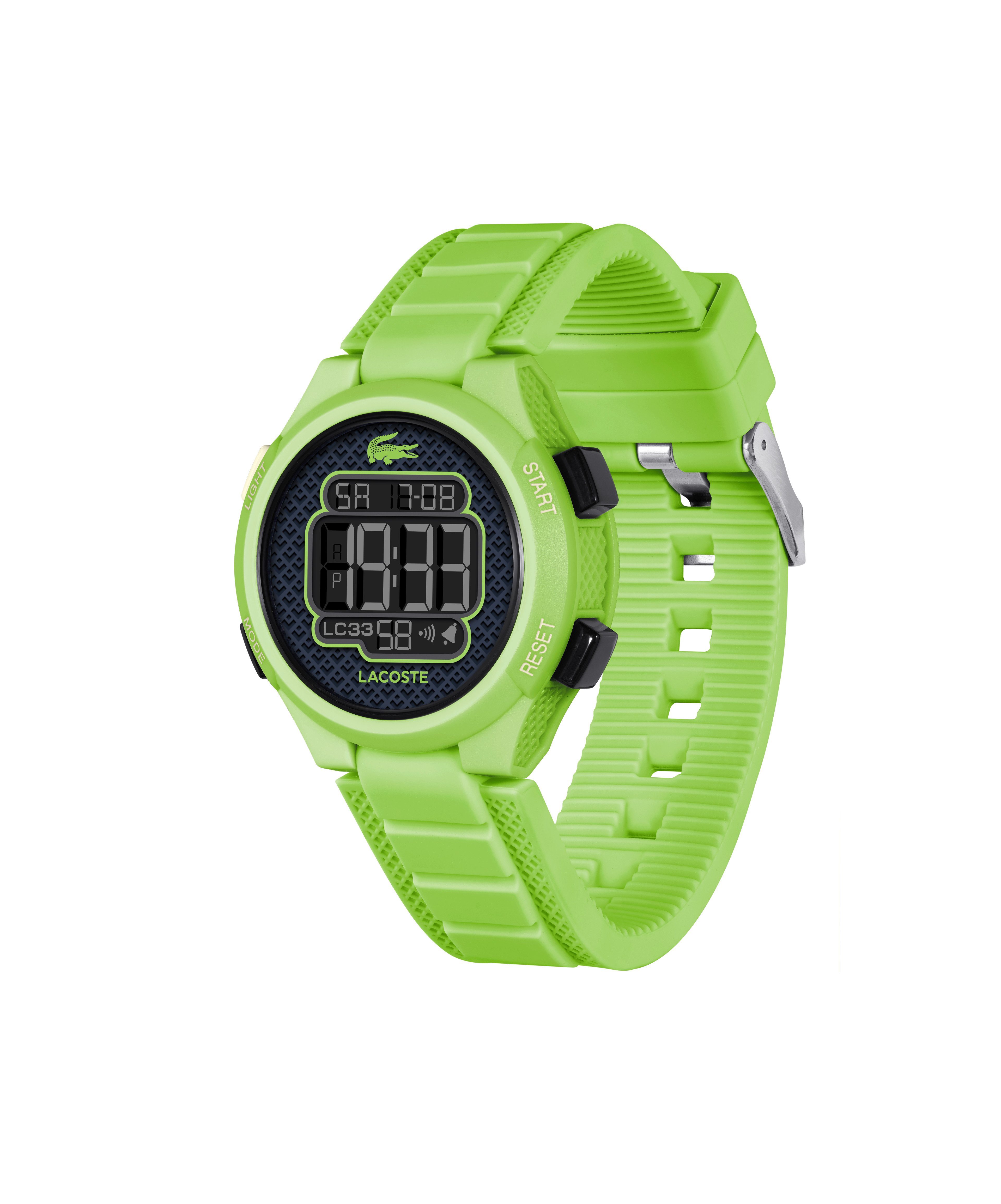 Lacoste Chronograph LC33 Kids 2030067, Quarzuhr, Armbanduhr, Silikonarmband, digital, Stoppfunktion