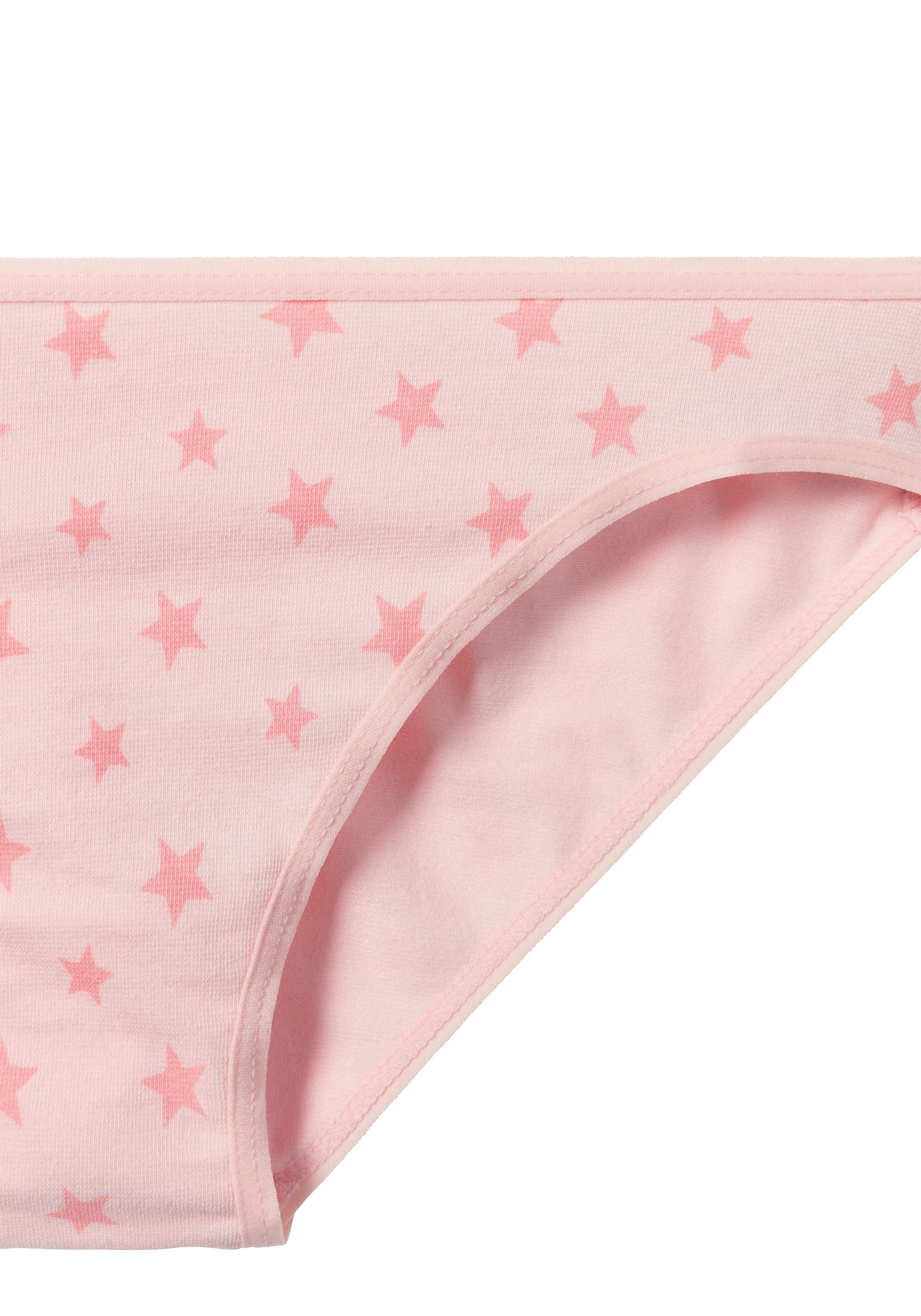 petite fleur Bikinislip (Packung, 8-St) mit Sternen-Print und unifarben