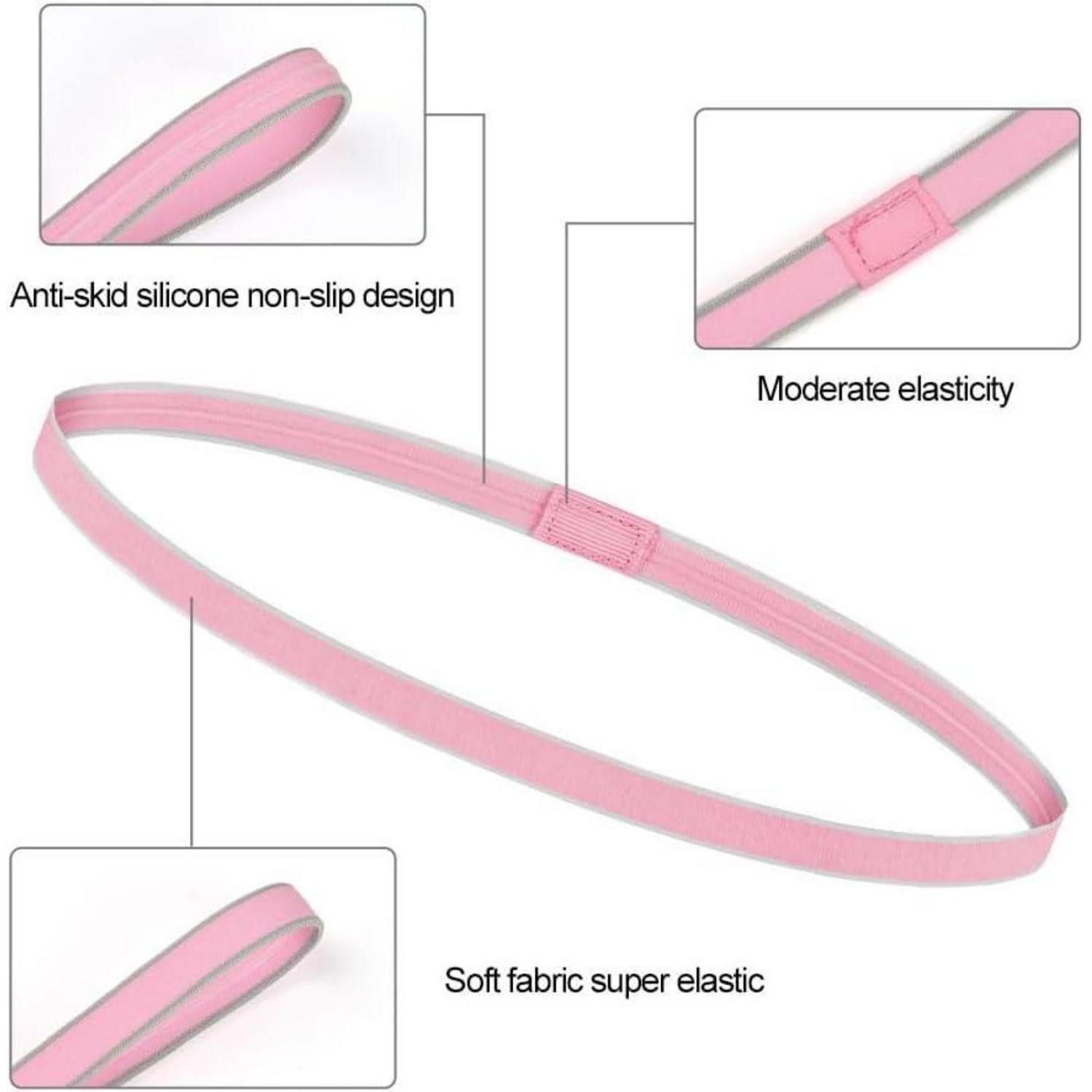 LuxusKollektion Stirnband Sport Stirnbänder, 5er Set, Elastisch, Anti-Rutsch, Atmungsaktiv