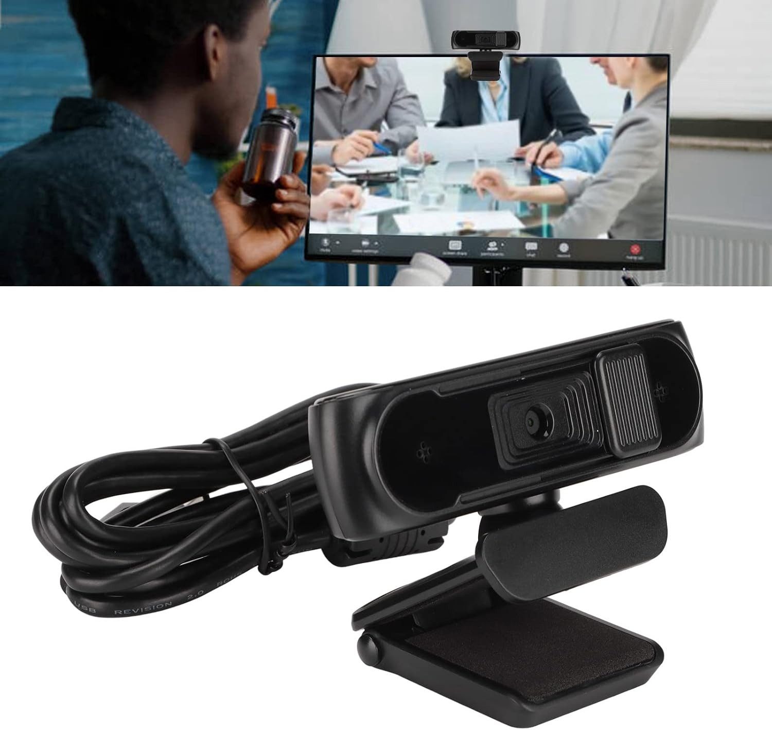 Diyarts Full HD-Webcam (Full-HD, 4x opt. Zoom, Professionelle Webkamera, mit Autofokus, Rauschunterdrückung und Schönheitsfunktion)