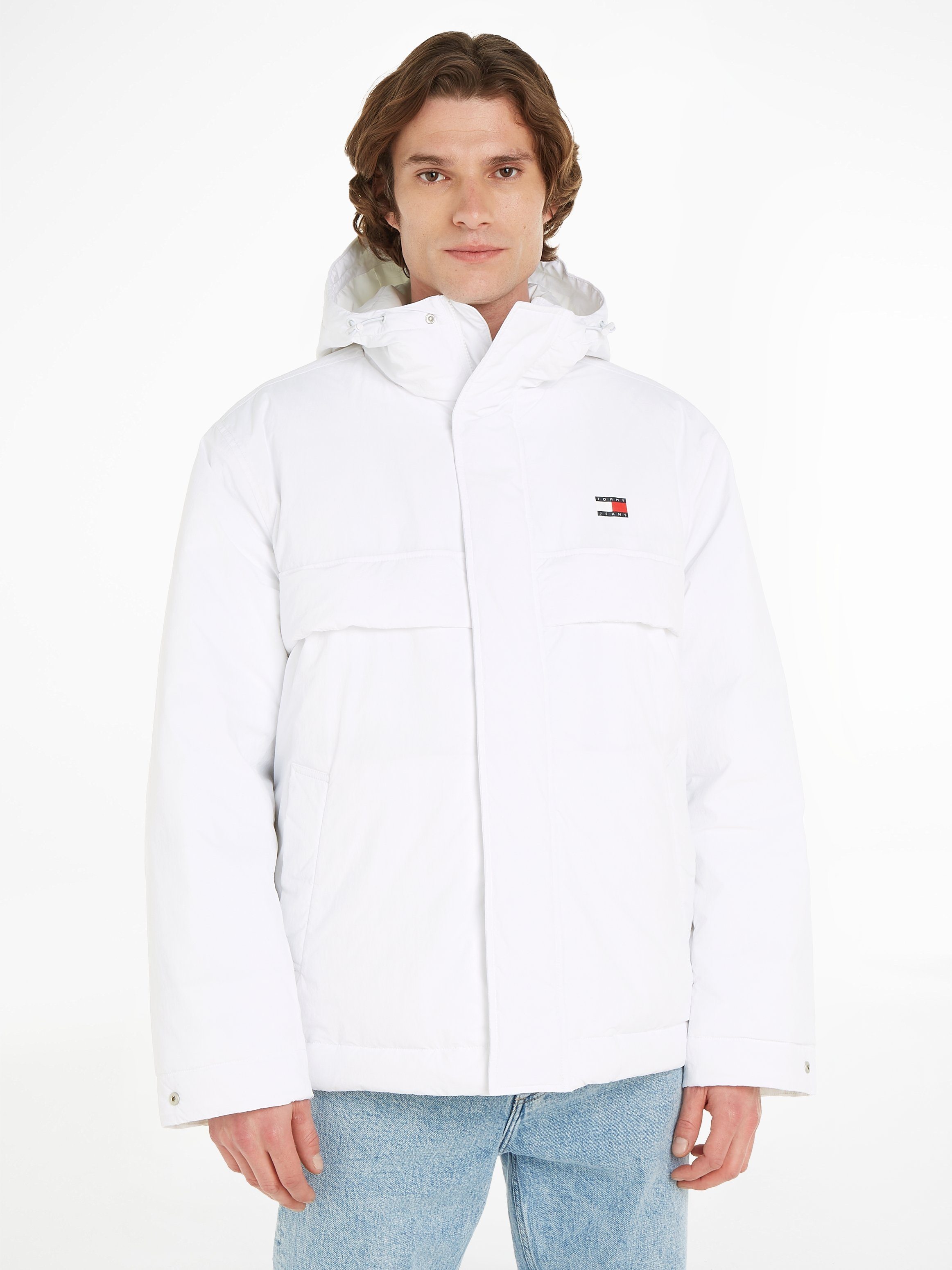 Tommy Jeans EXT OVZ TJM mit Kapuze Steppjacke White CHICAGO PADDED