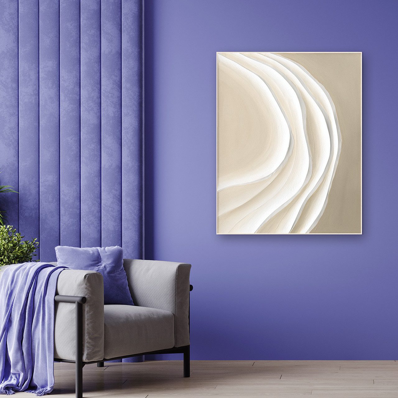 ArtUniverse Gemälde Sandy Waves 80 x 100 cm, Sandy Waves, 80x100 cm ink. Metallaufhänger