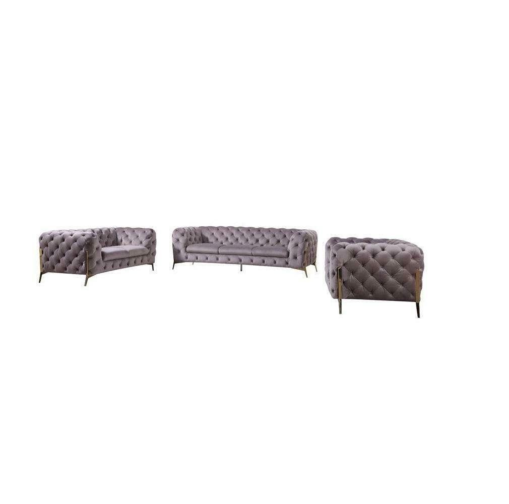 JVmoebel Sofa, Designer Chesterfield Sofagarnitur Sofa Couch Polster