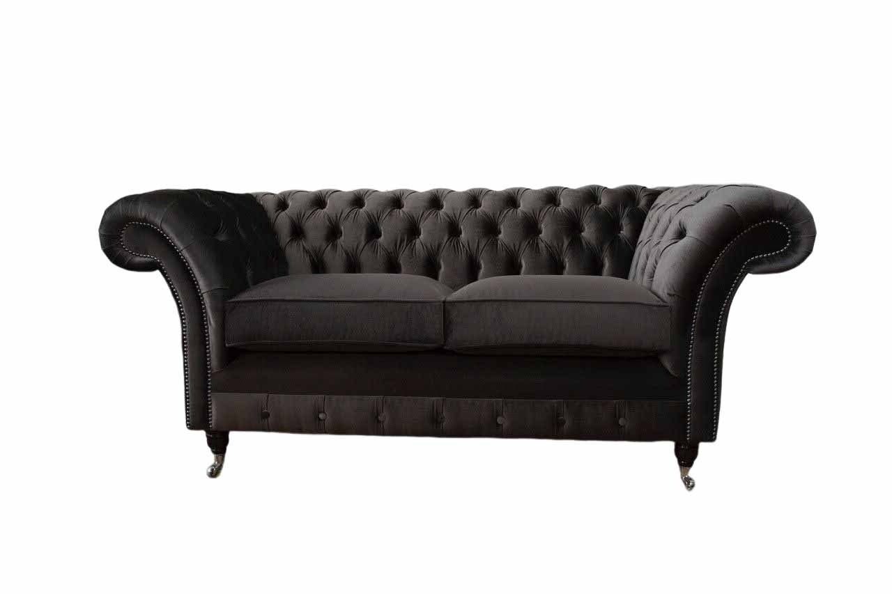 JVmoebel Sofa Chesterfield Textil Sofa 2 Sitzer Polster Design Luxus Couch, Made In Europe