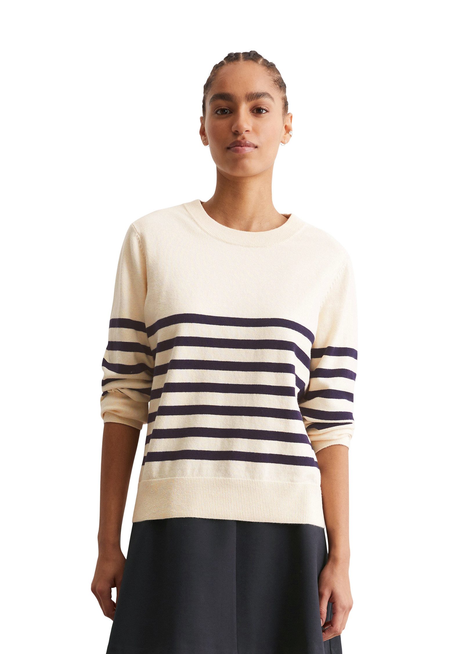 Strickpullover aus Soft Cotton Stretch