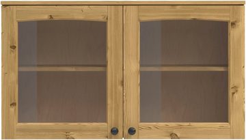 Kochstation Hängeschrank KS-Osby (1-St) Kiefer massiv, Breite 100 cm, Türen mit Glaseinsatz