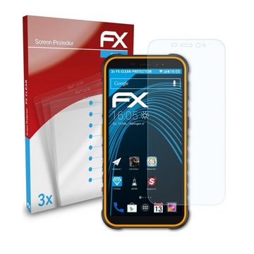 atFoliX Schutzfolie Displayschutz für Ulefone Armor X8i, (3 Folien), Ultraklar und hartbeschichtet