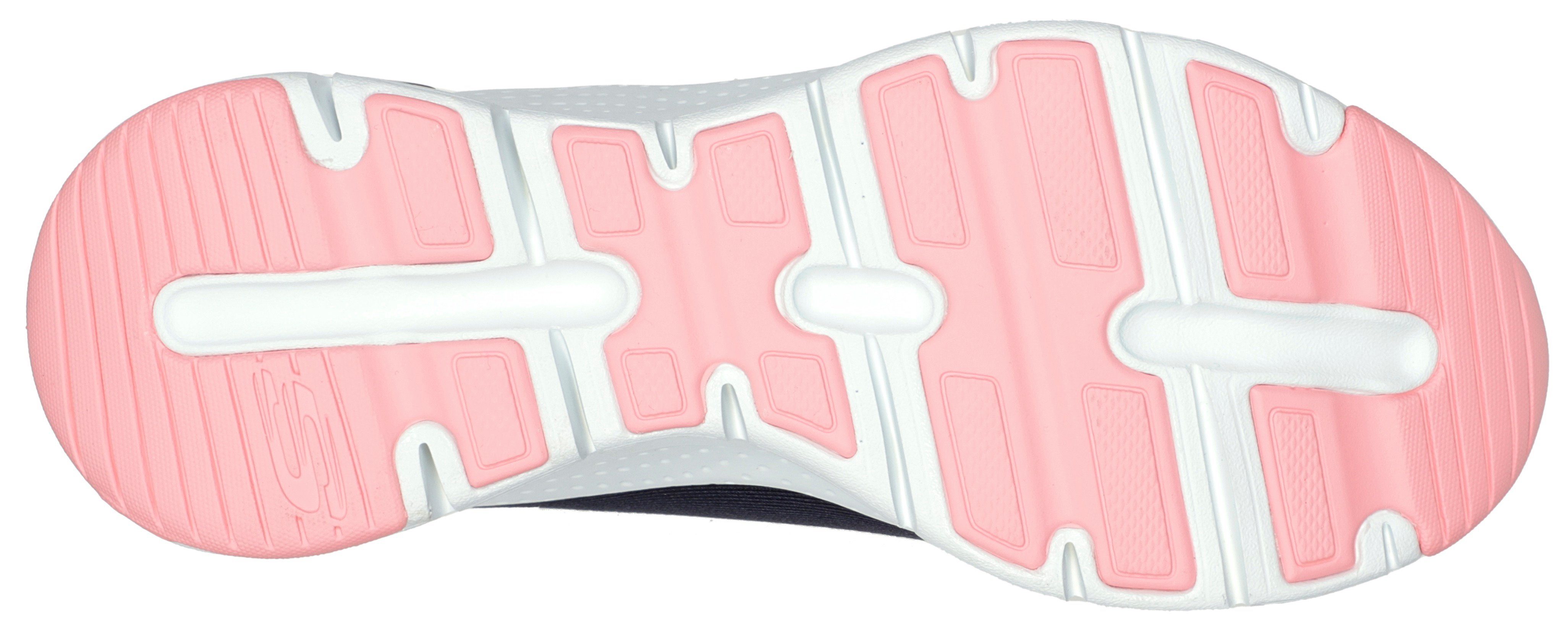 Skechers ARCH FIT Sneaker mit Logo-Emblem navy-koralle seitlichem
