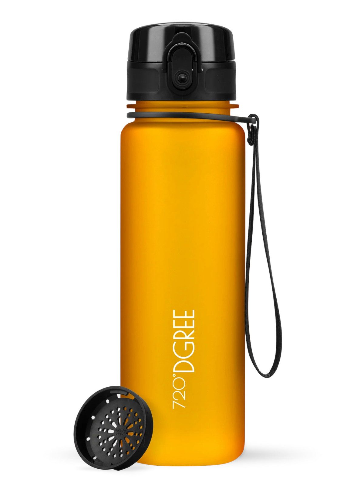 720°DGREE Trinkflasche Trinkflasche uberBottle softTouch mit Sieb honey yellow 0,5l