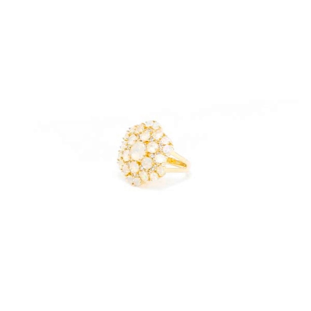 Cavill Silberring Ring aus vergoldetem 925 Sterlingsilber, 3,2 ct Opal, Zirkon (1-tlg)