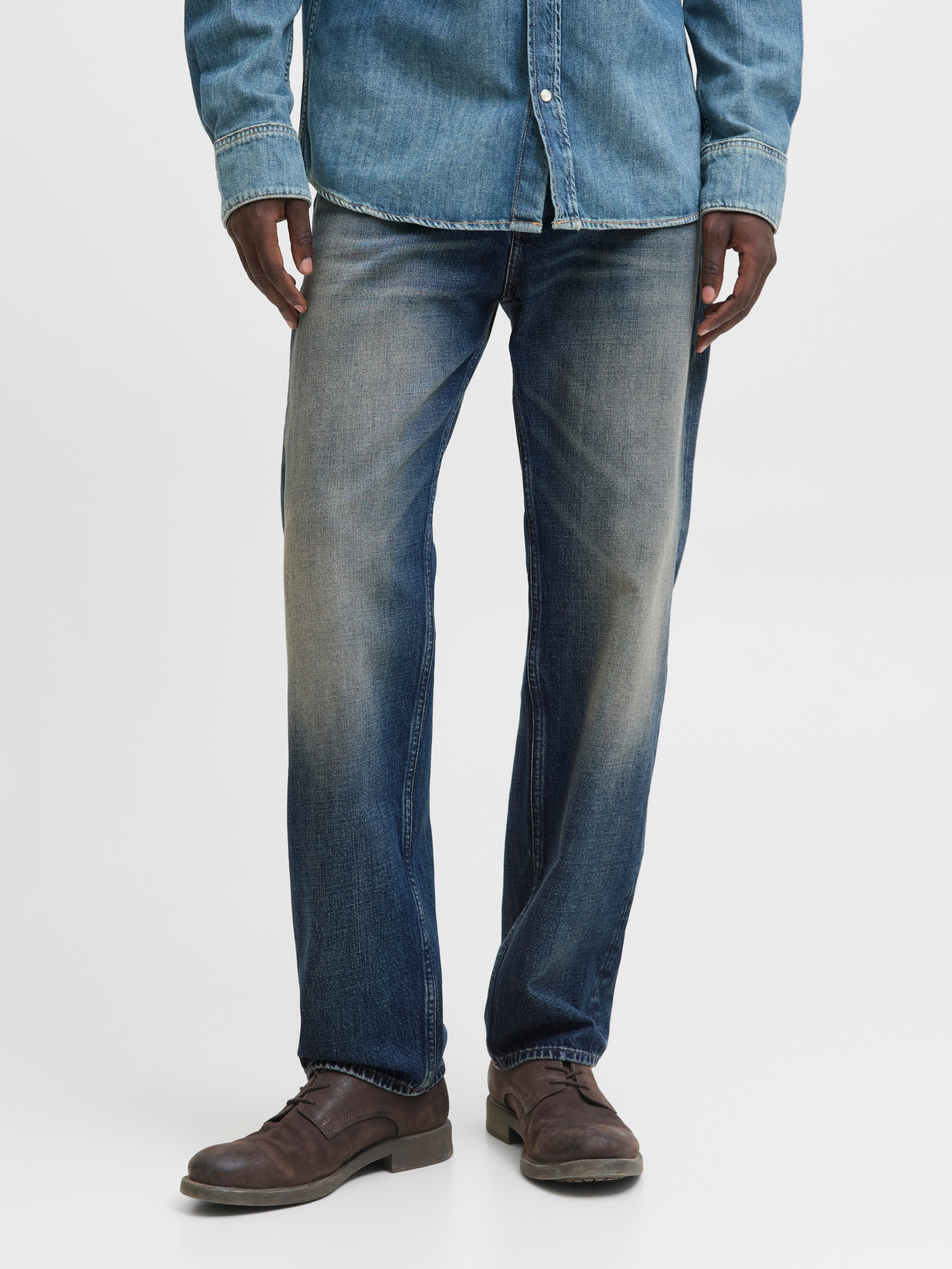 Jack & Jones Loose-fit-Jeans JJICHRIS JJORIGINAL SBD 921 SN mit Gürtelschla günstig online kaufen