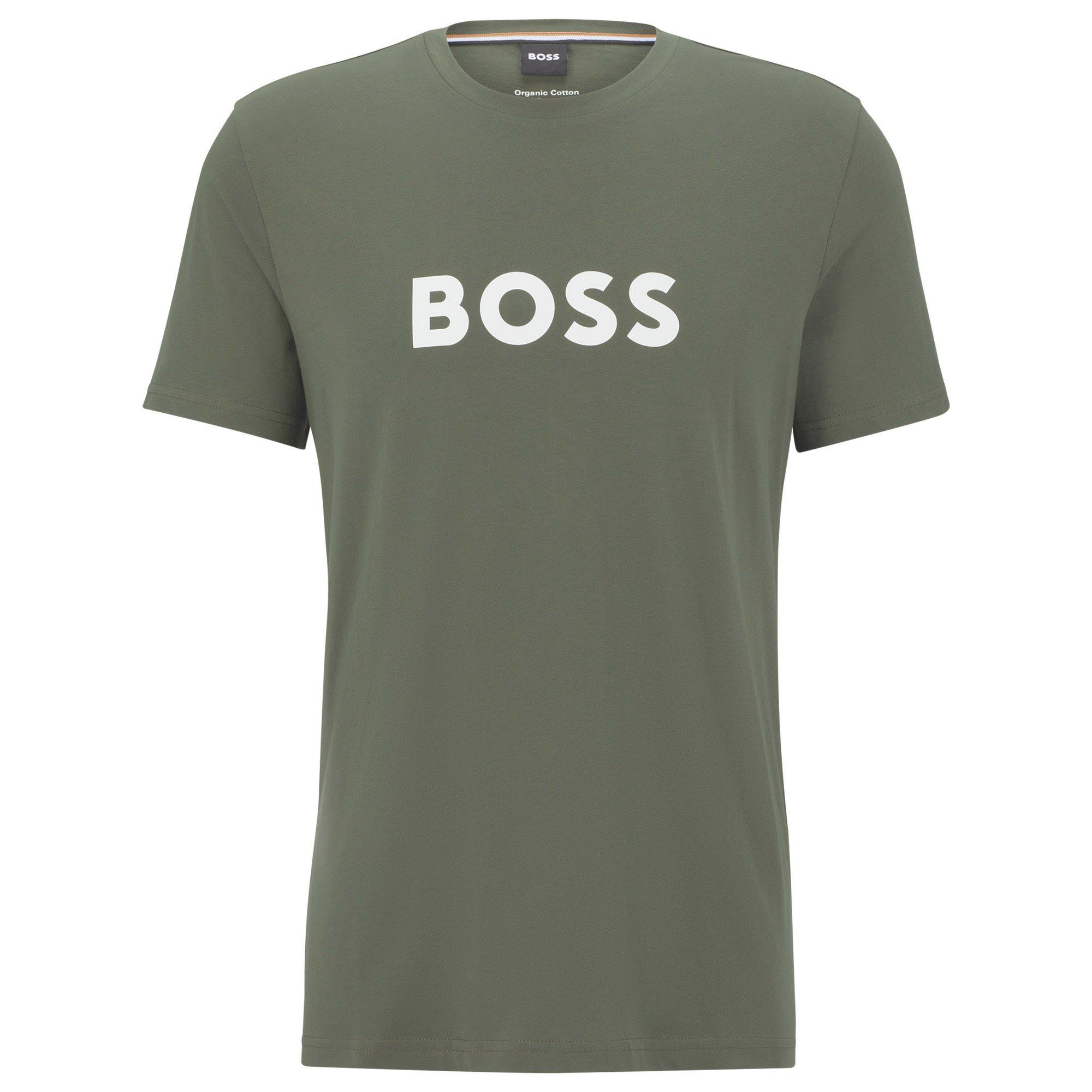 BOSS T-Shirt T-Shirt Grün Kurzarm Rundhals, RN, Herren T-Shirt 