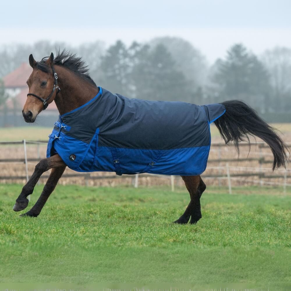 Pferde-Regendecke HKM Weidedecke Chester 600D mit Fleecefutter