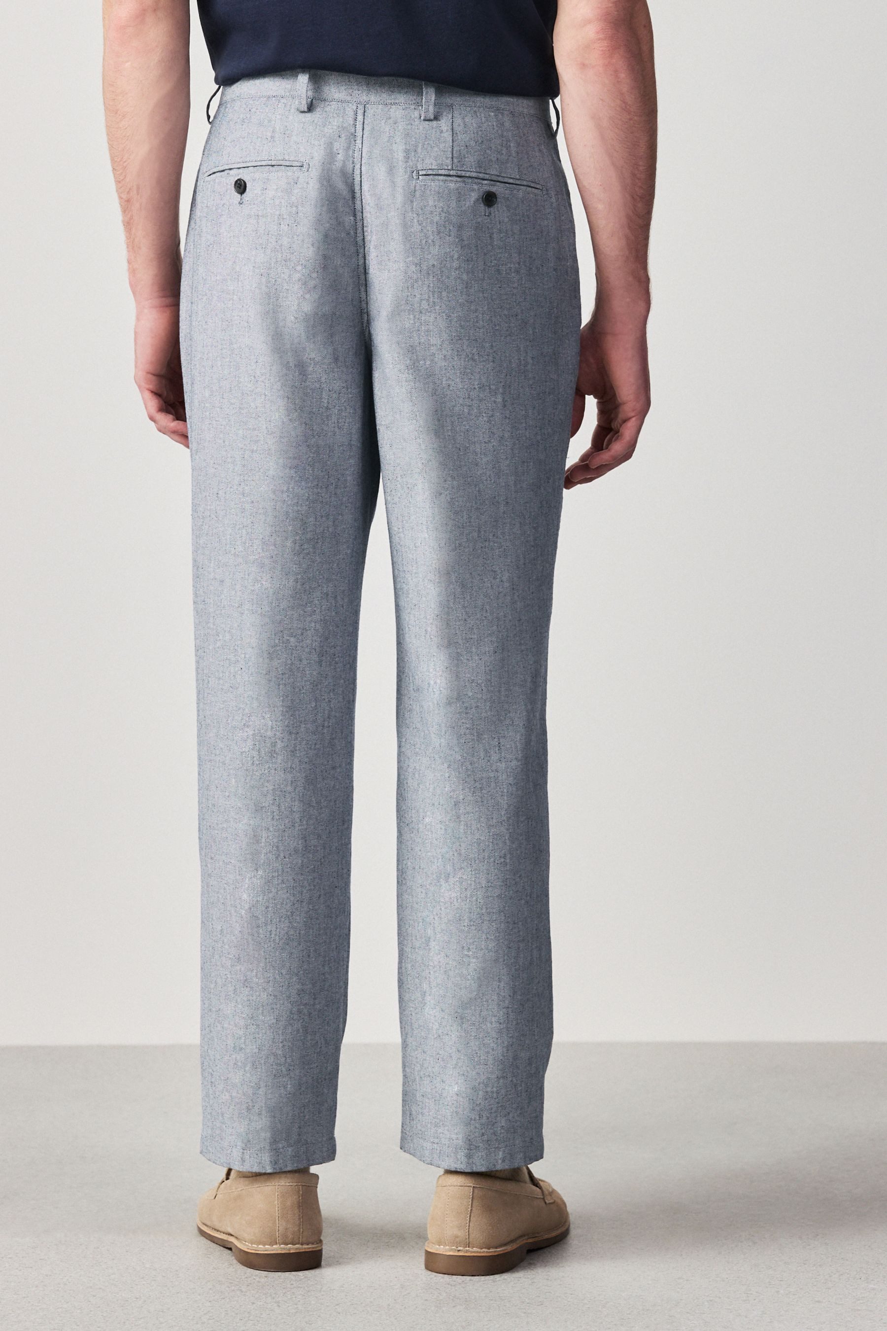 Next Anzughose Relaxed Fit Anzughose aus Baumwolle (1-tlg) – Bild 2 von 5