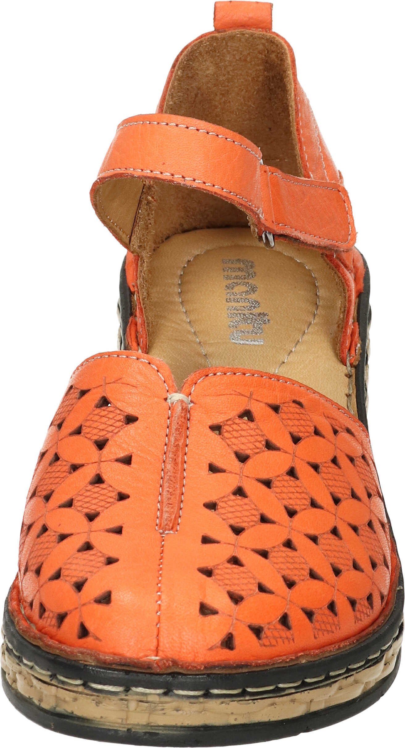 Sandaletten echtem aus orange Leder Sandalette Manitu