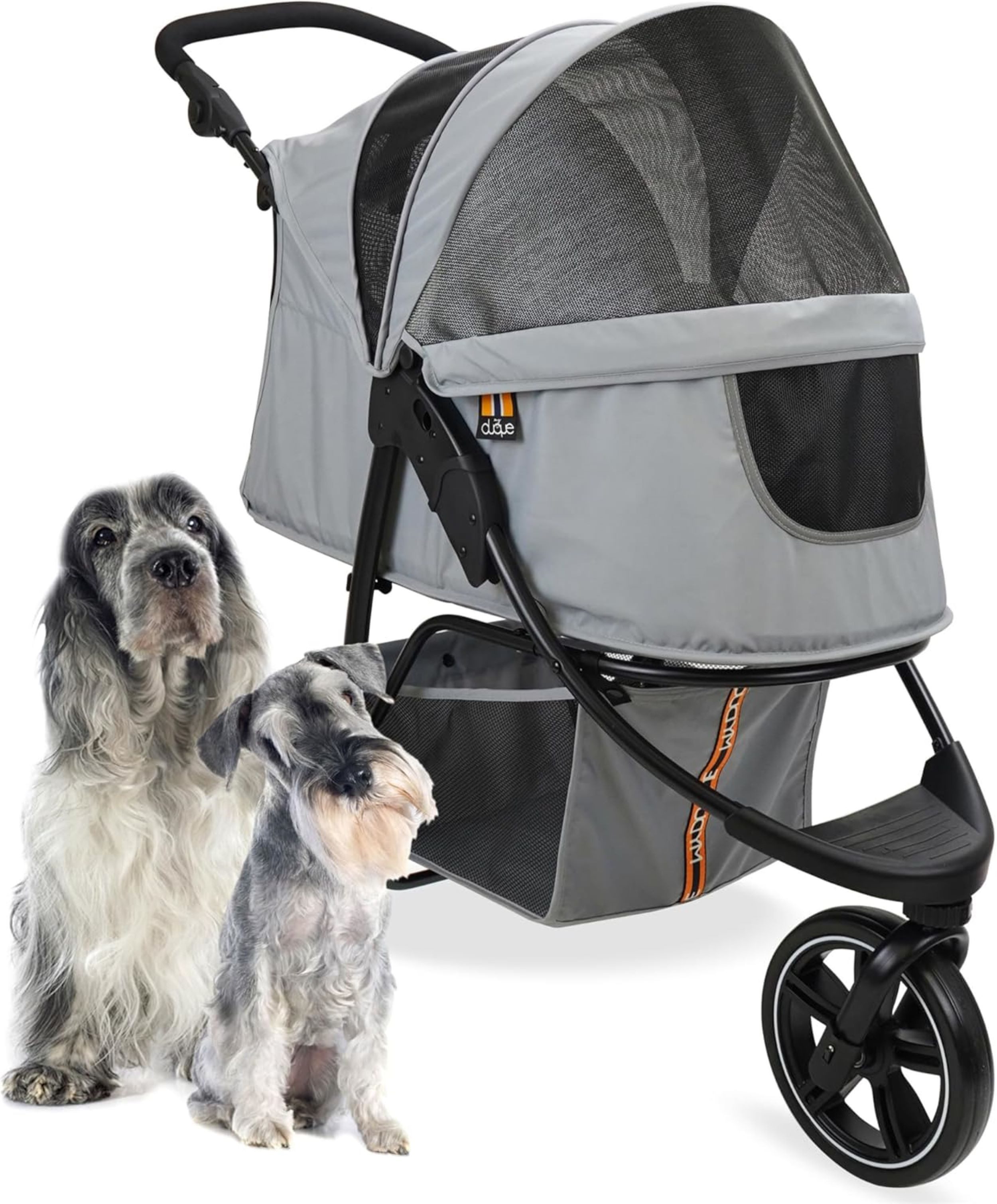 My Duque Hundebuggy Cooper bis 32 kg, faltbarer Hundewagen höhenverstellbar, Vorderrad schwenkbar, faltbar, höhenverstellbar
