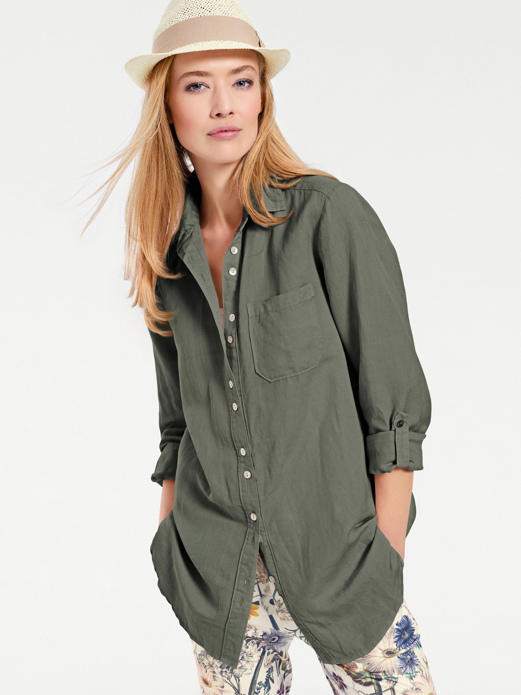 heine Klassische Bluse khaki