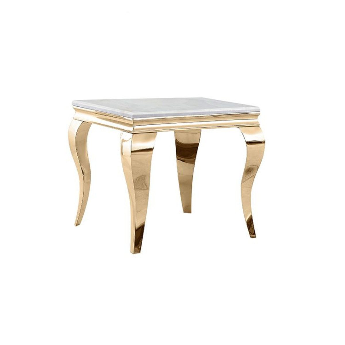 alesvelt Beistelltisch MILANO Marmoroptik Gold 60x60x55 cm (1-Tisch), 60 x 60 x 55 cm