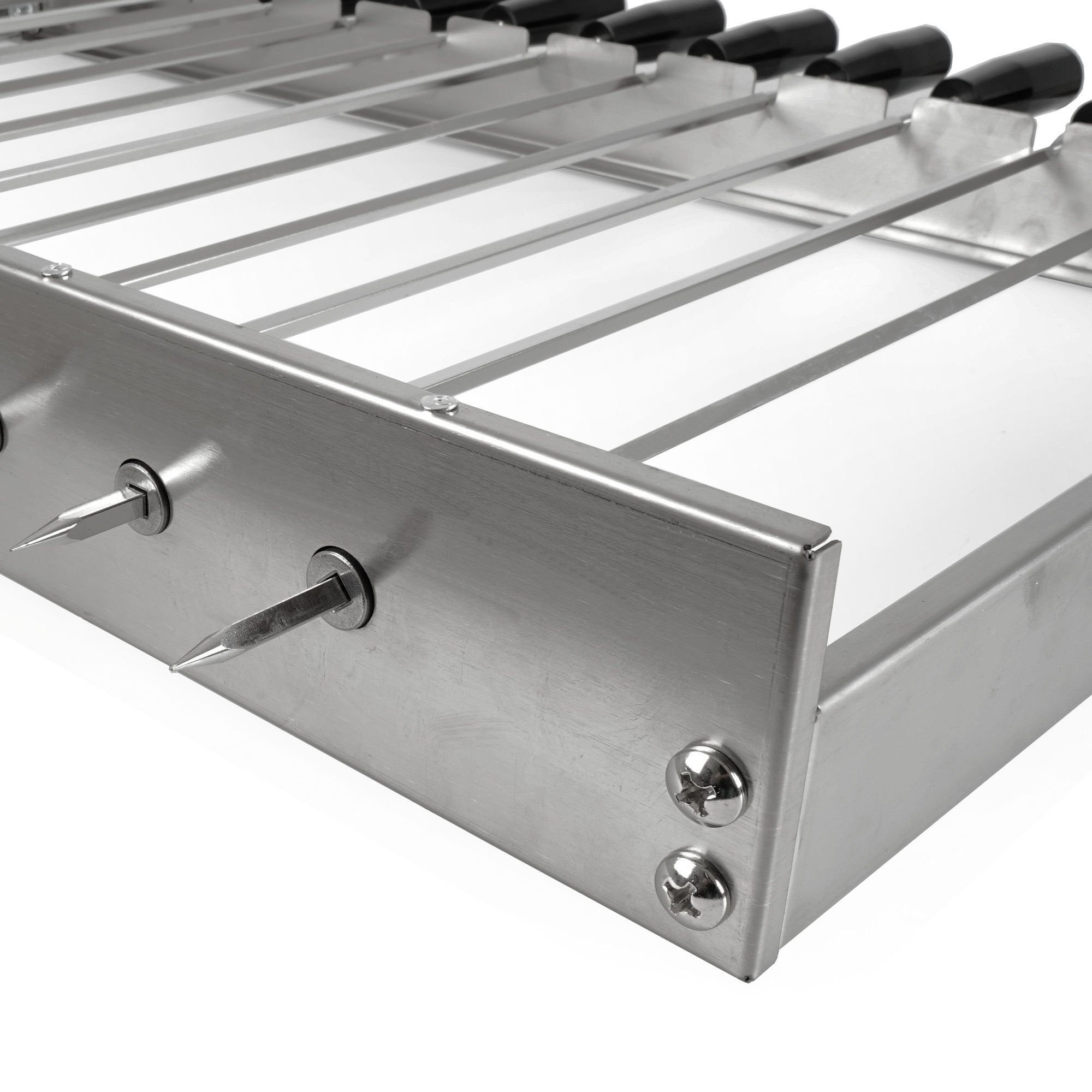 BBQ-Toro Drehspieß Edelstahl Grillaufsatz, 10 Spieße 58 x 26-40 cm, Motor links – Bild 4 von 5