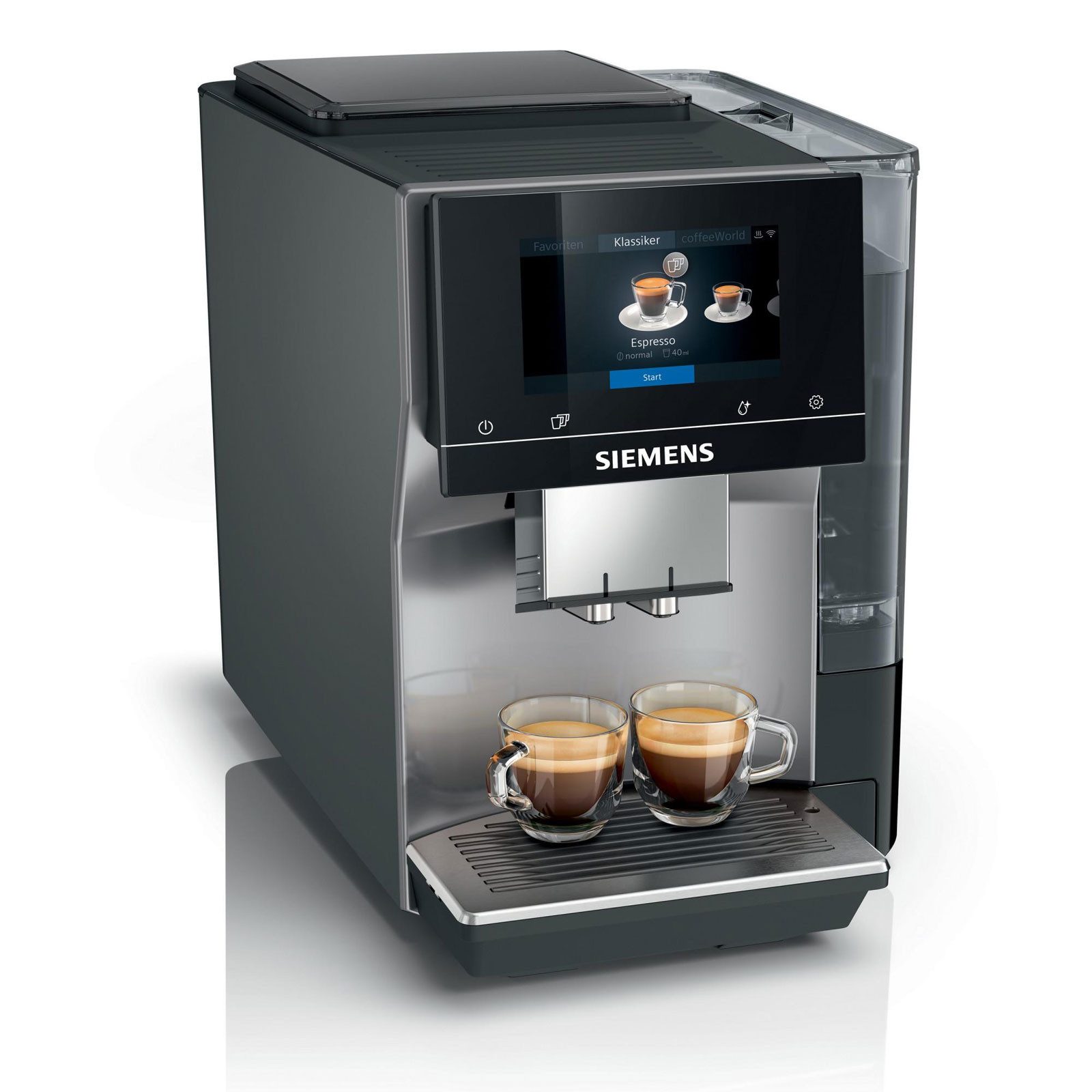 SIEMENS Kaffeevollautomat EQ700 classic, coffeeWorld: wische durch internationale Kaffeespezialitäten
