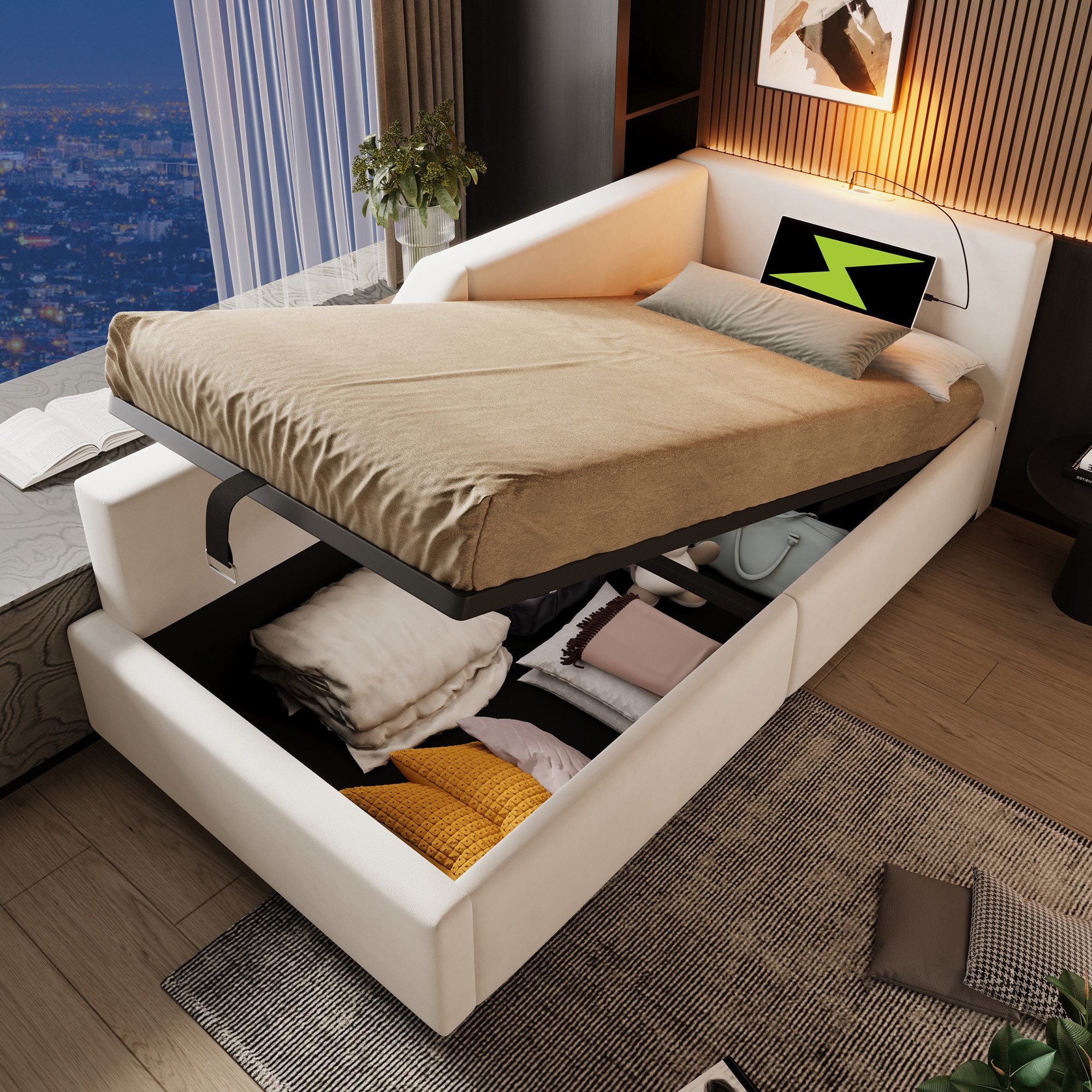 HAUSS SPOLE Schlafsofa 90x190cm mit hydraulischem günstig online kaufen