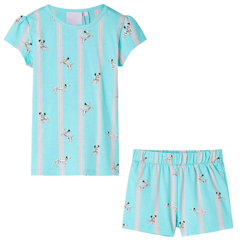 Pyjama Kinderpyjama mit Kurzen Ärmeln Ecru 116
