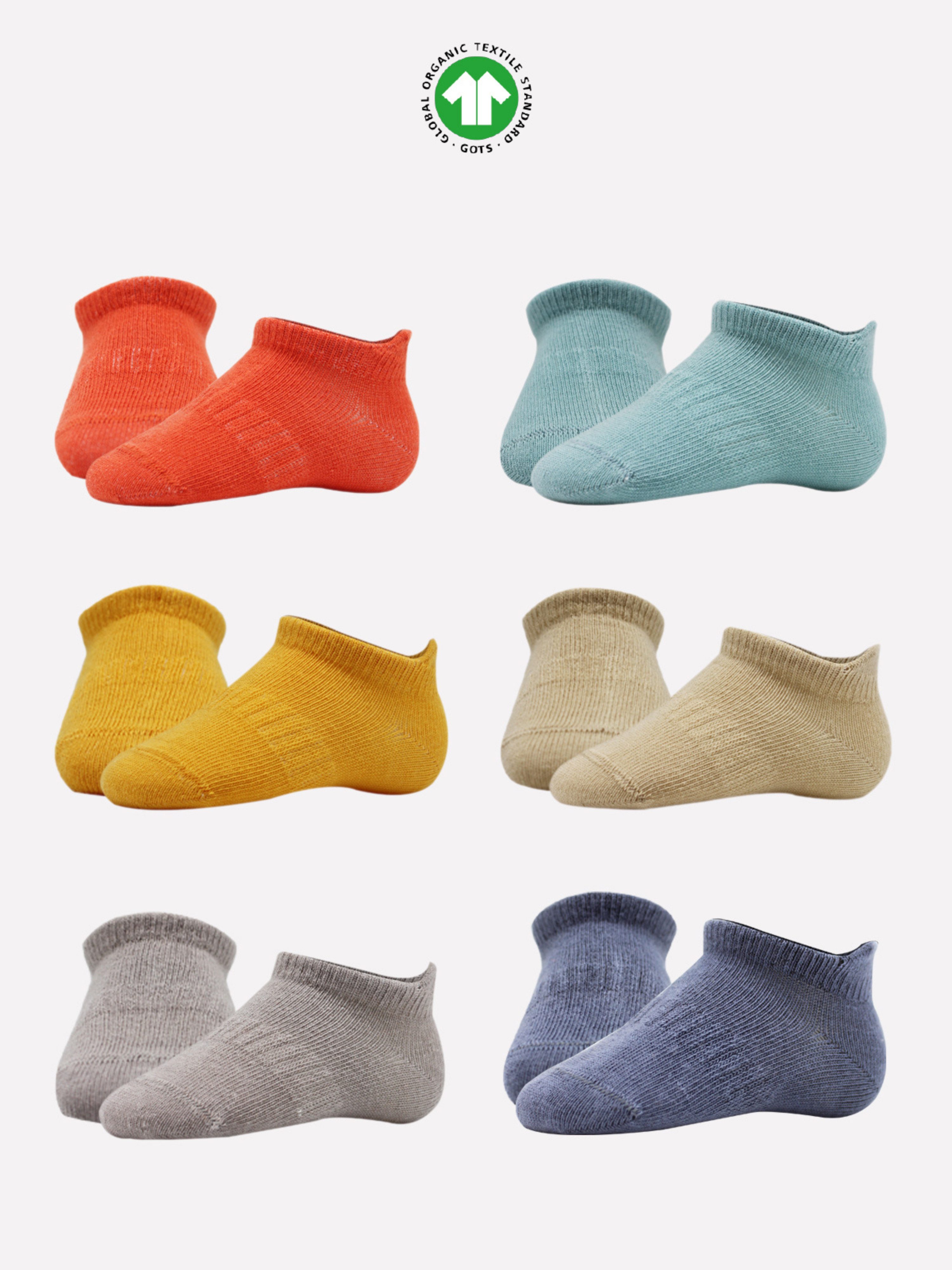 bistyle Sneakersocken (6er Pack) Sneakersocken Babys Jungen Mädchen Babysocken Kurzsocken (Set, 6-Paar, 6er-Pack) Bio-Baumwolle GOTS zertifiziert 0-6 Monate bis – Bild 3 von 4