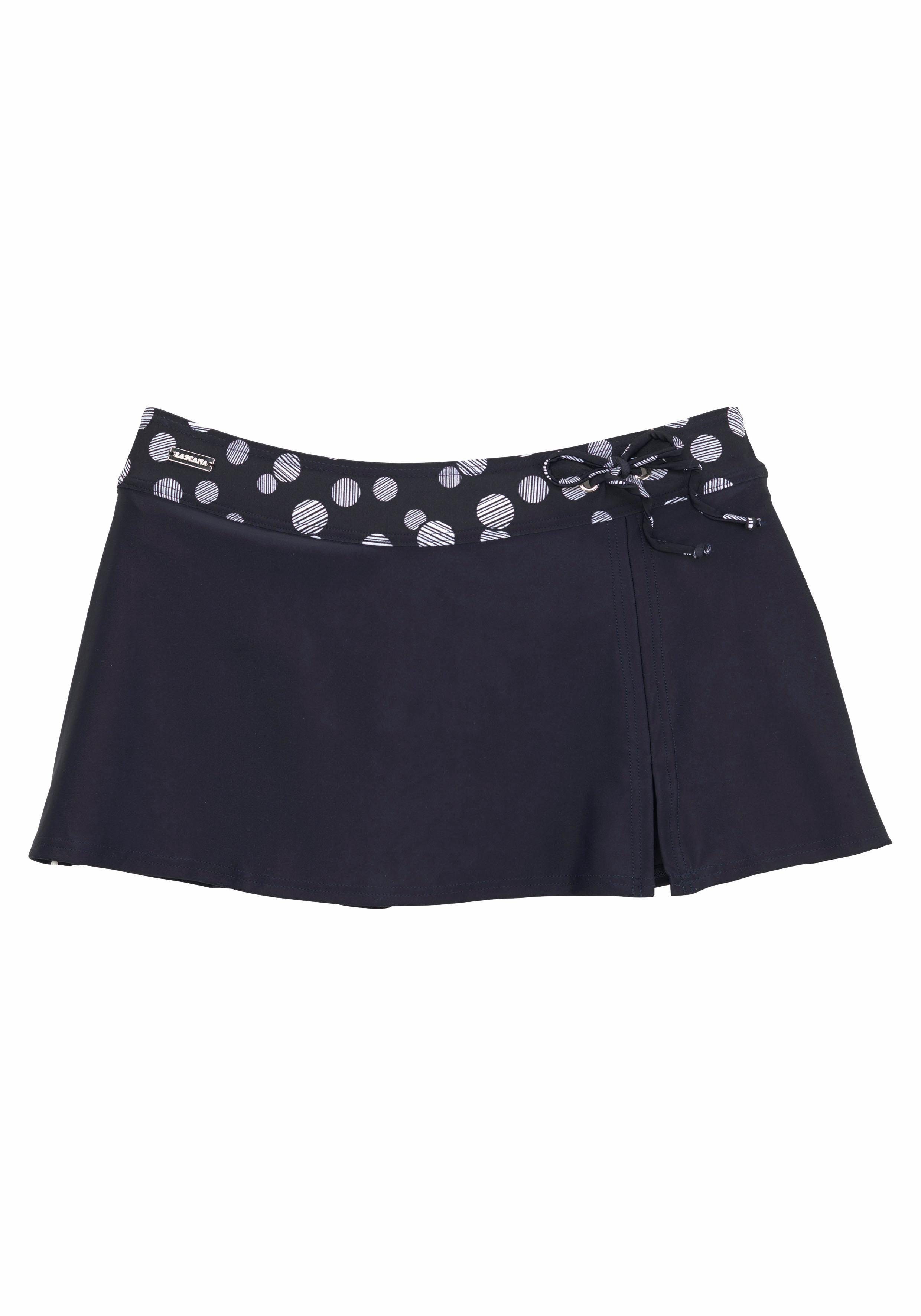 LASCANA Bade-Rock mit integrierter Bikinihose und bedrucktem Bündchen günstig online kaufen
