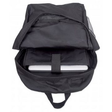 MANHATTAN Laptoprucksack Knappack Notebookrucksack, Notebook bis 15,6" sehr leicht Schwarz