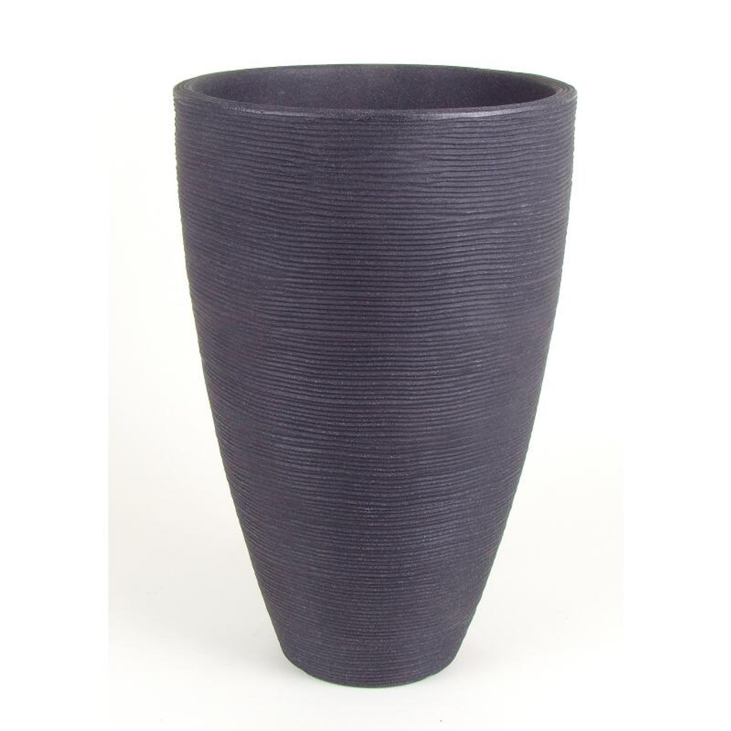 Jelenia Plast Pflanzkübel Pflanzkübel Rillen Anthrazit Blumengefäß Garten Terrassentopf Balkon