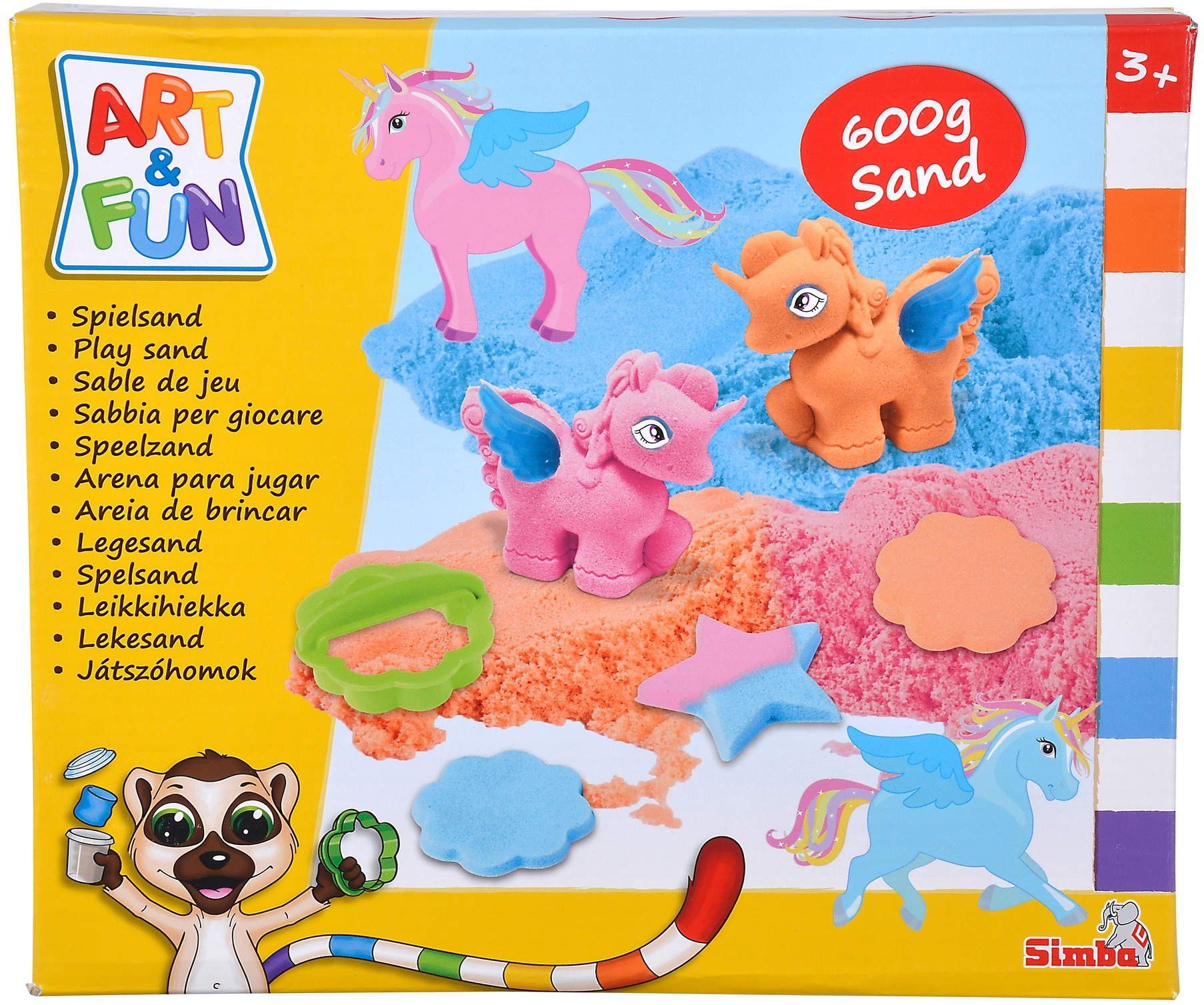 SIMBA Spielsand Spielzeug Kreativ Spielsand ART & FUN Spielsand Set Einhorn günstig online kaufen