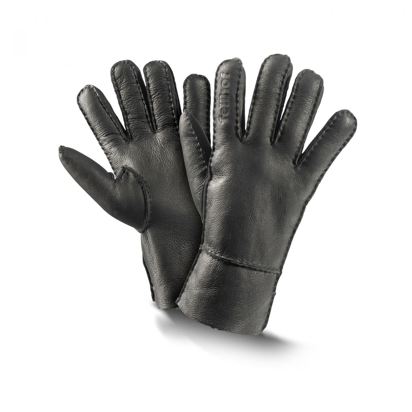 schwarz Fellhof Unisex 6-11 Nappalan-Leder Trend Lederhandschuhe Finger-Handschuhe