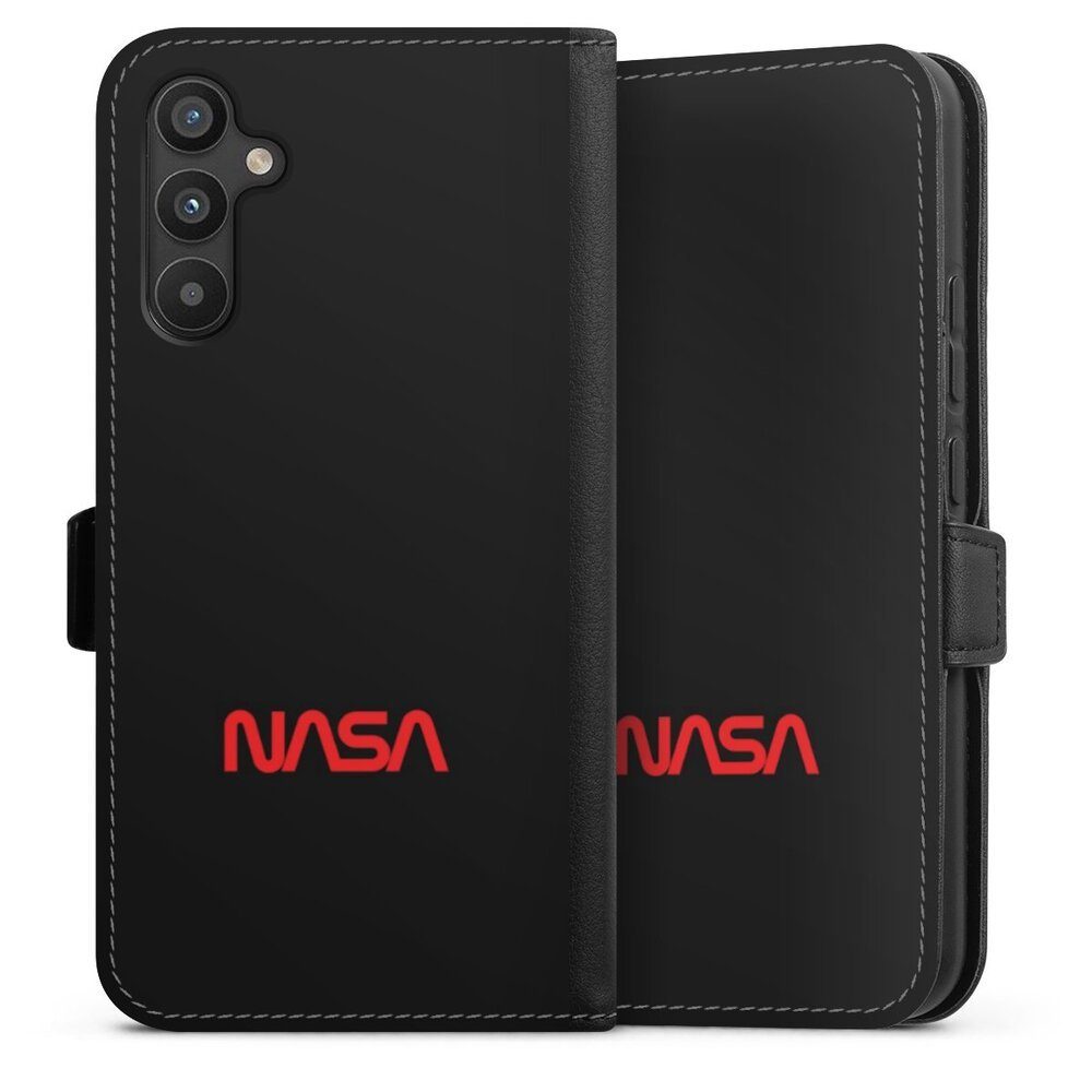 DeinDesign Handyhülle Logo Nasa Weltall Nasa, Samsung Galaxy A34 5G Hülle Handy Flip Case Wallet Cover