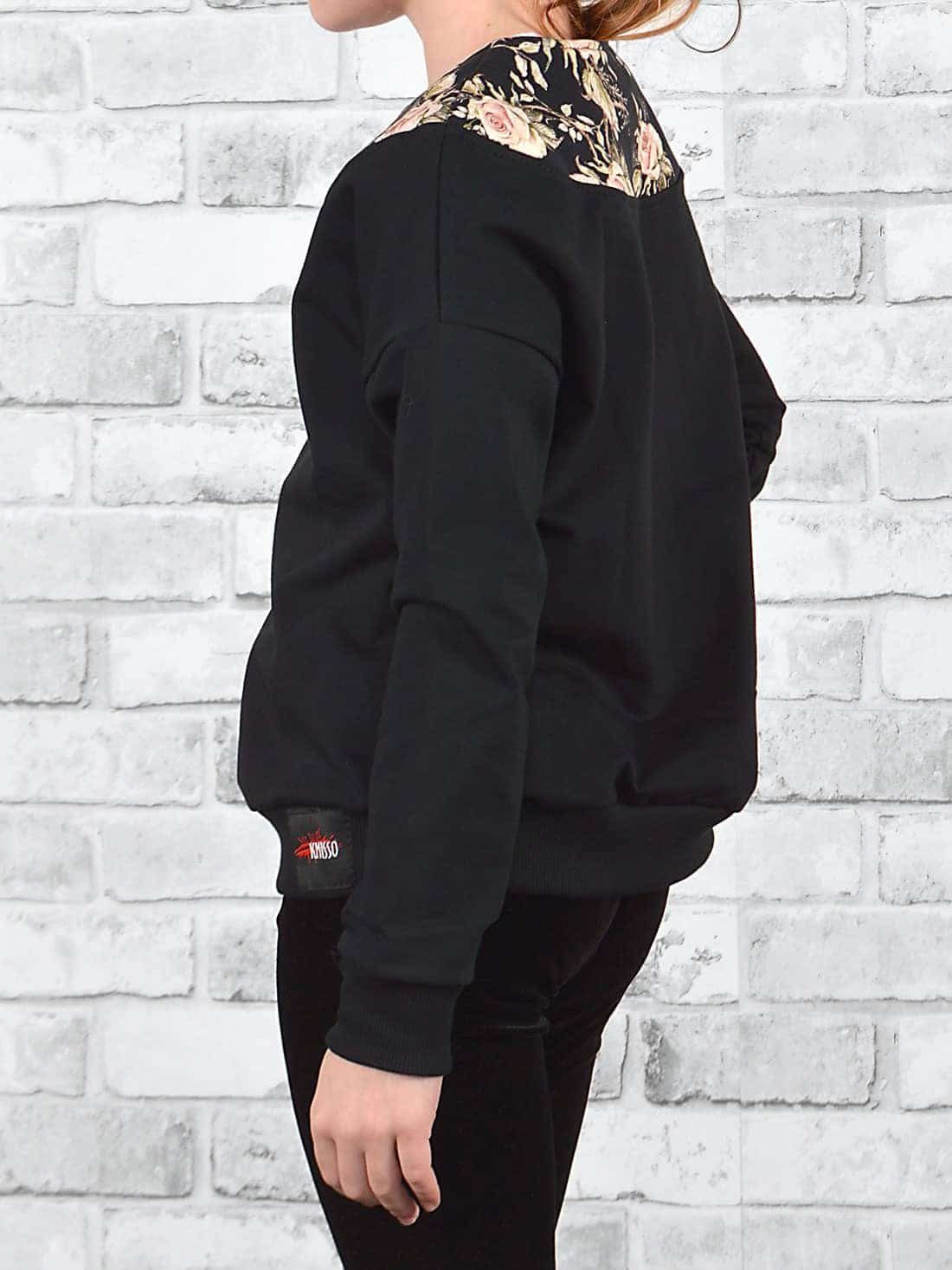 KMISSO Sweatshirt Mädchen (1-tlg) Schwarz Motiv mit Pullover