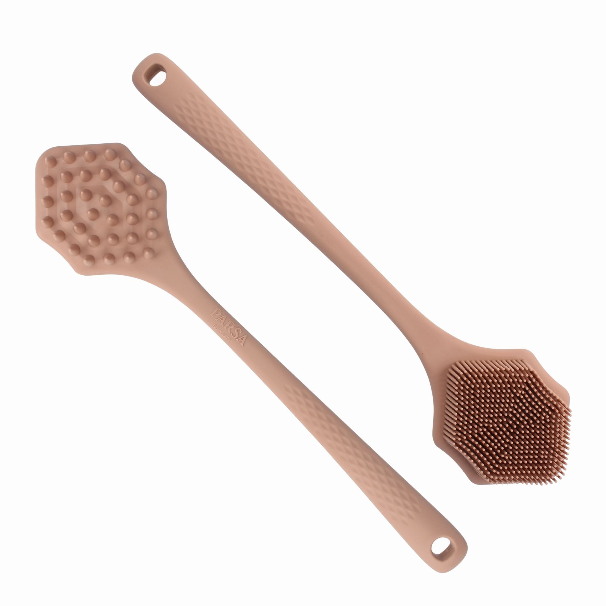 PARSA Beauty Badebürste Wellness Silikon-Badebürste, 2-in-1 Massage & Sanftes Peeling