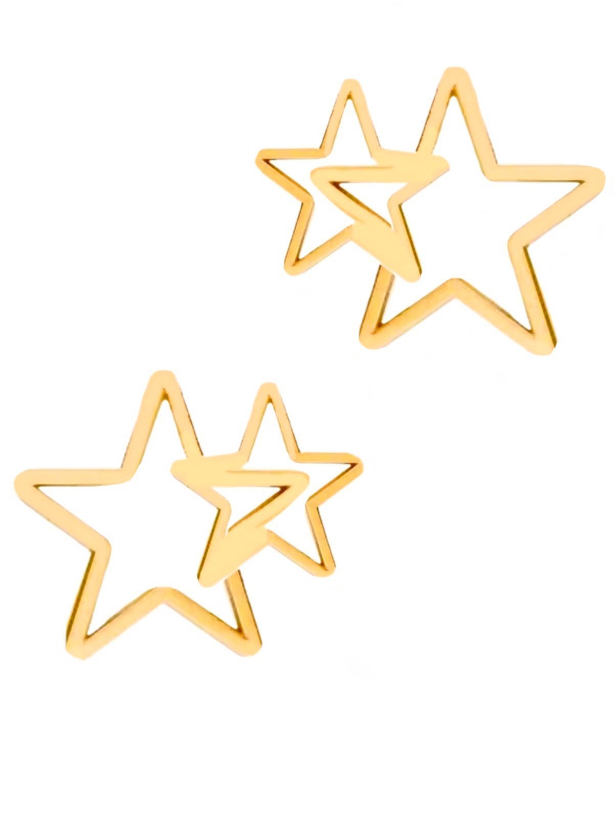 Goldene Hufeisen Paar Ohrstecker Ohrringe Gold Sterne 925 Silber 18k vergol günstig online kaufen